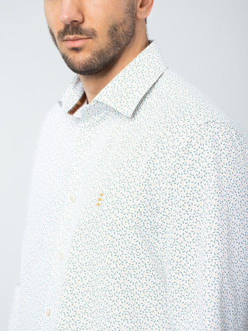 Camisa estructura estampada