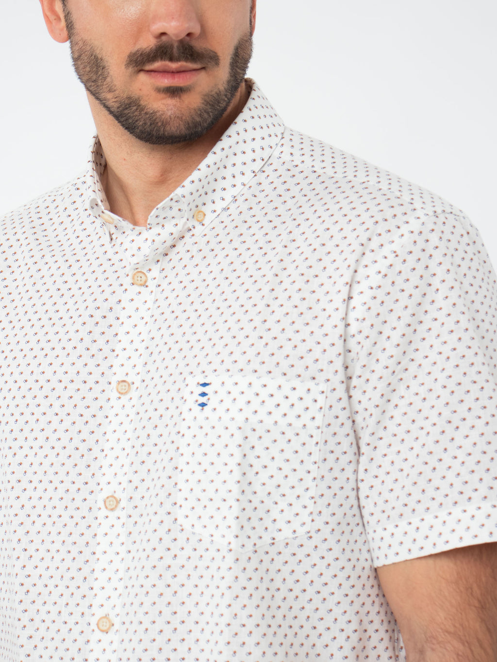 Camisa microdibujo regular fit