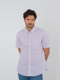 Printed short-sleeve cotton shirt