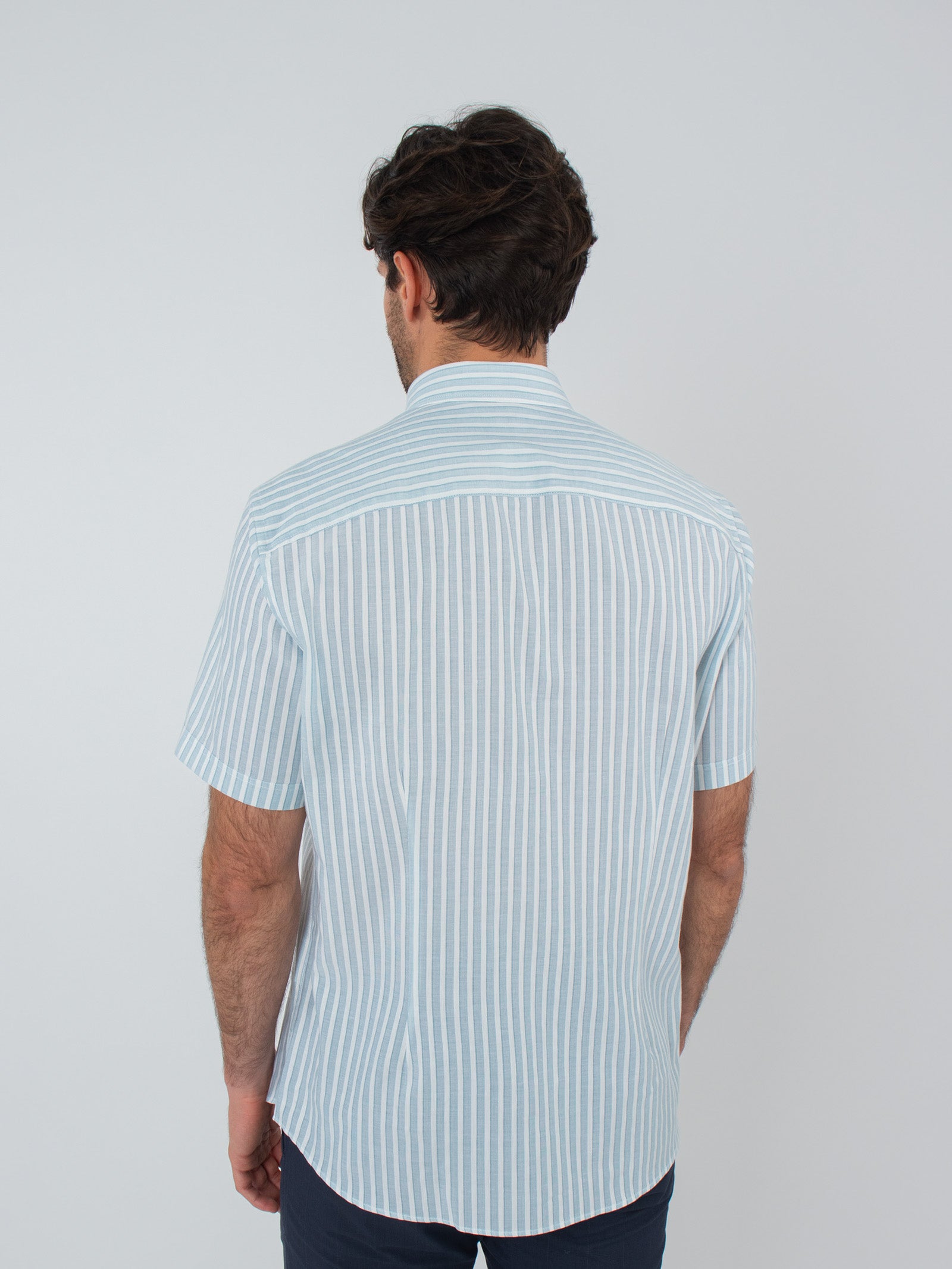 Striped short-sleeve shirt