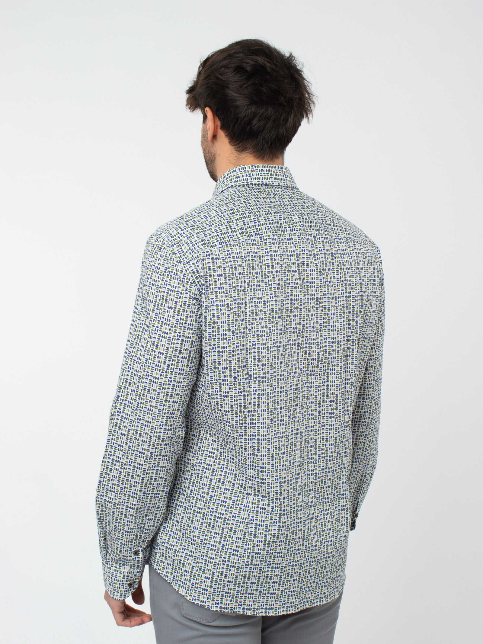 Regular fit printed shirt with contrast details