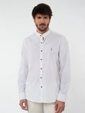 Camisa cuello mao slim fit