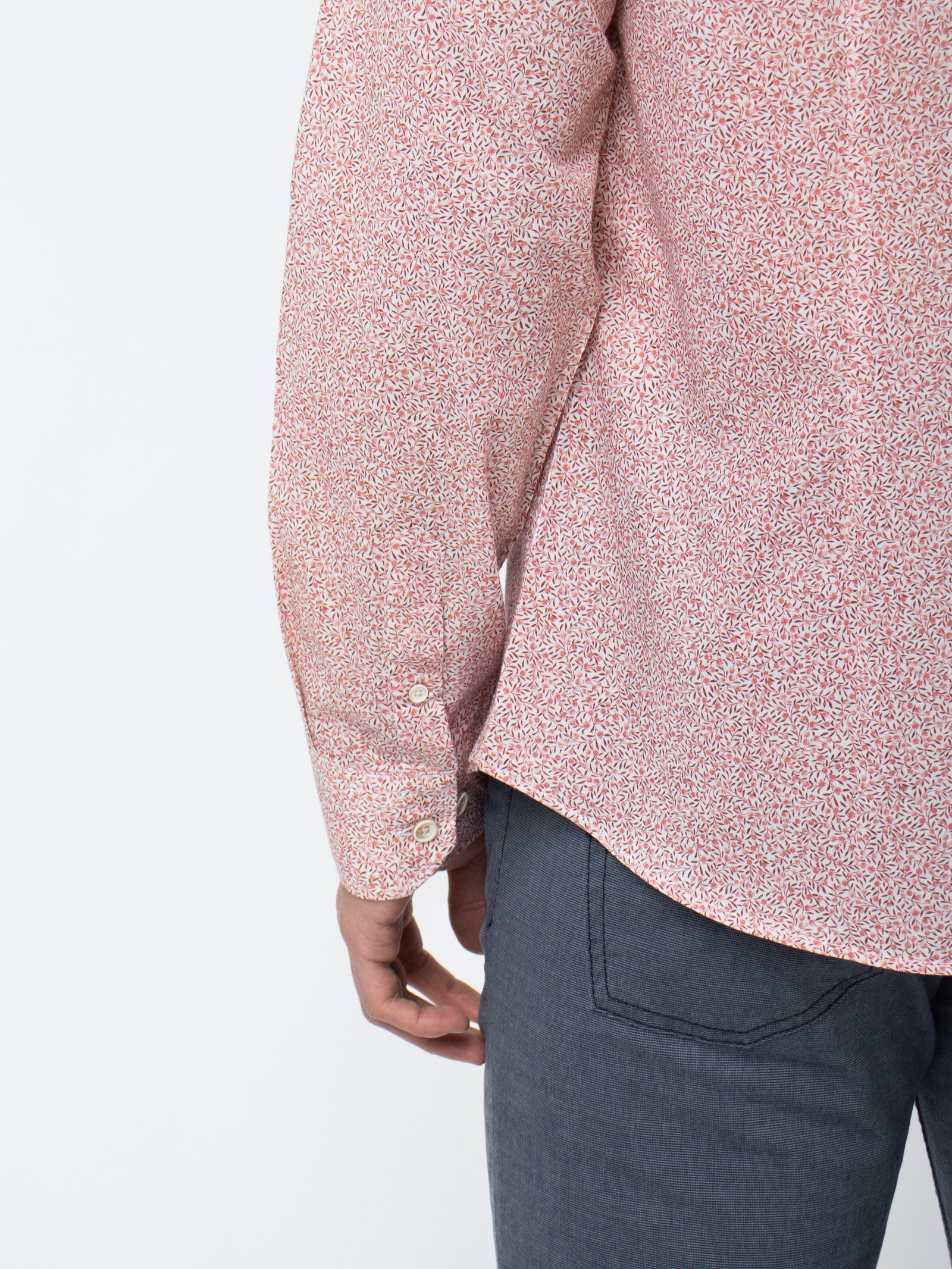 Slim fit floral printed shirt