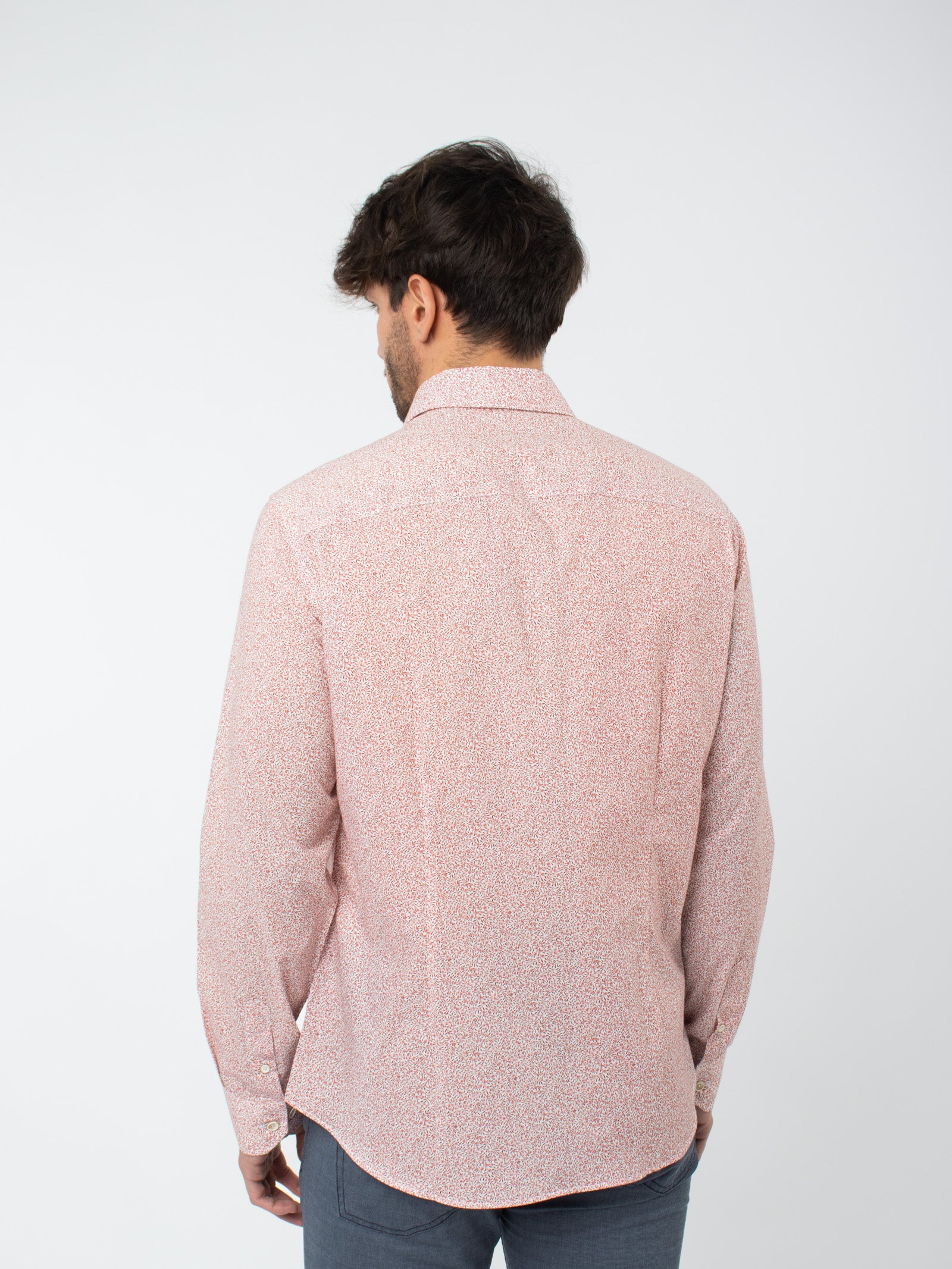 Slim fit floral printed shirt