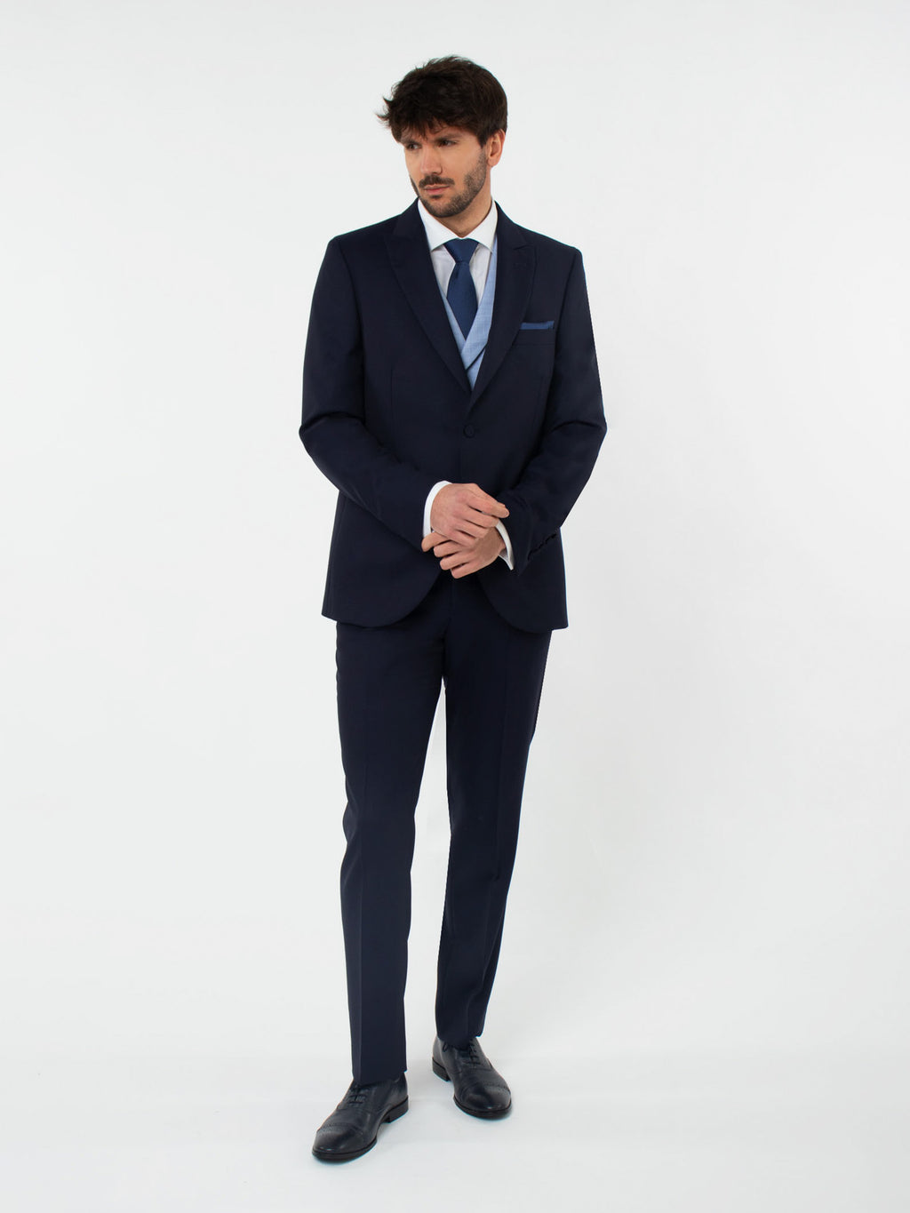 Regular fit dress shirt with micro-pattern
