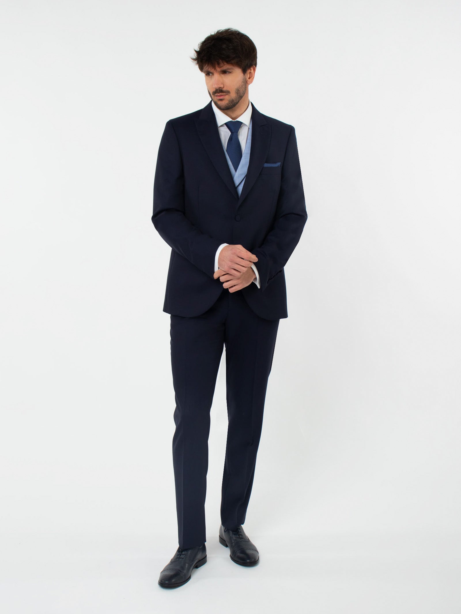 Regular fit dress shirt with micro-pattern