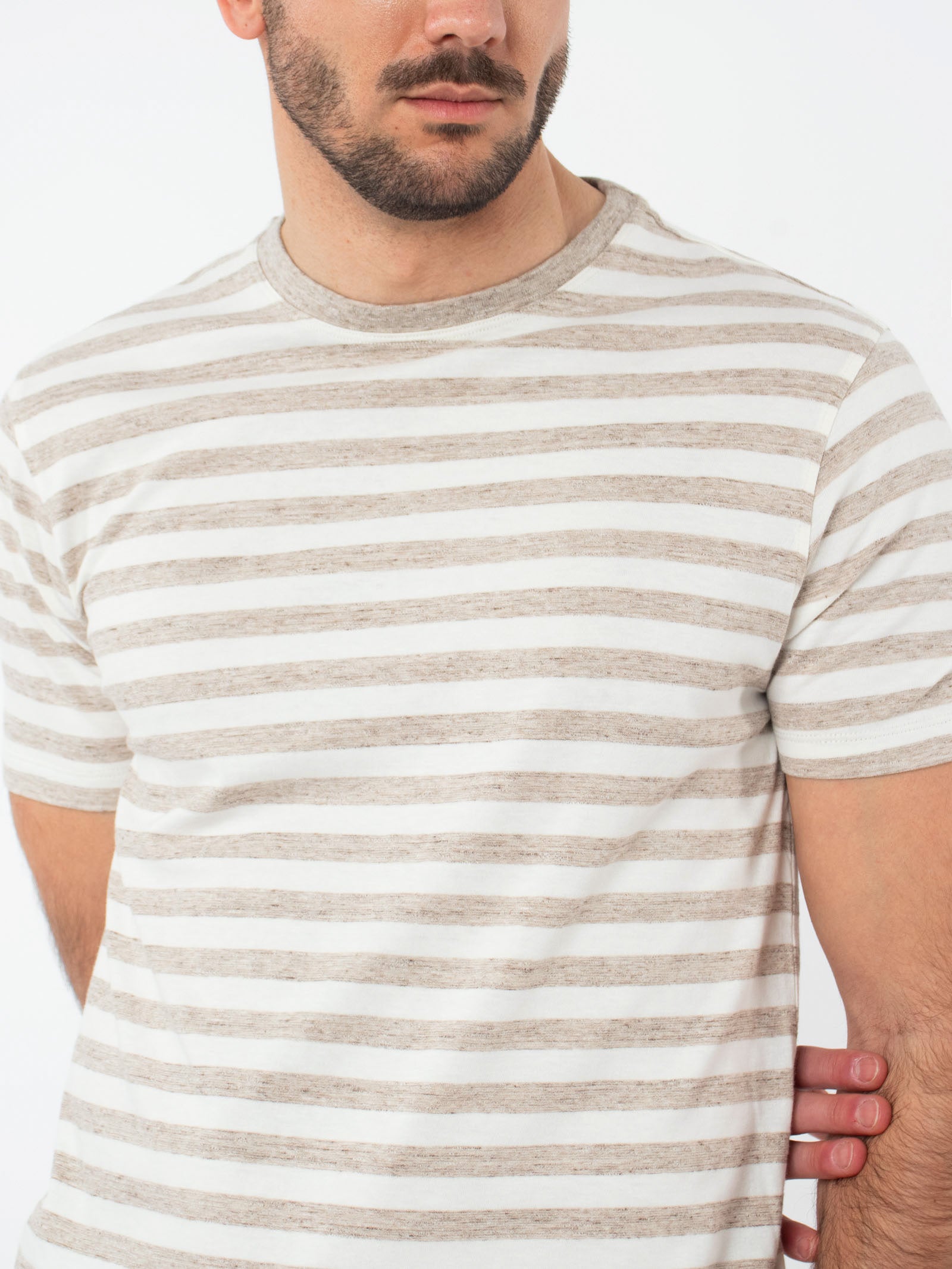 Two tone striped T-shirt