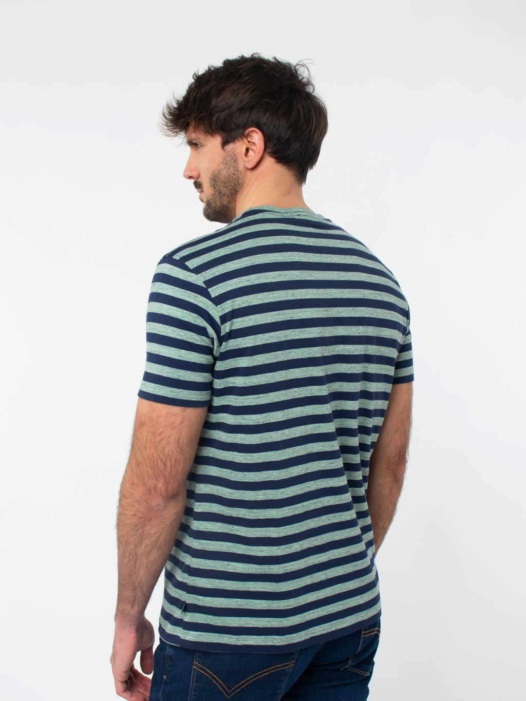 Two tone striped T-shirt