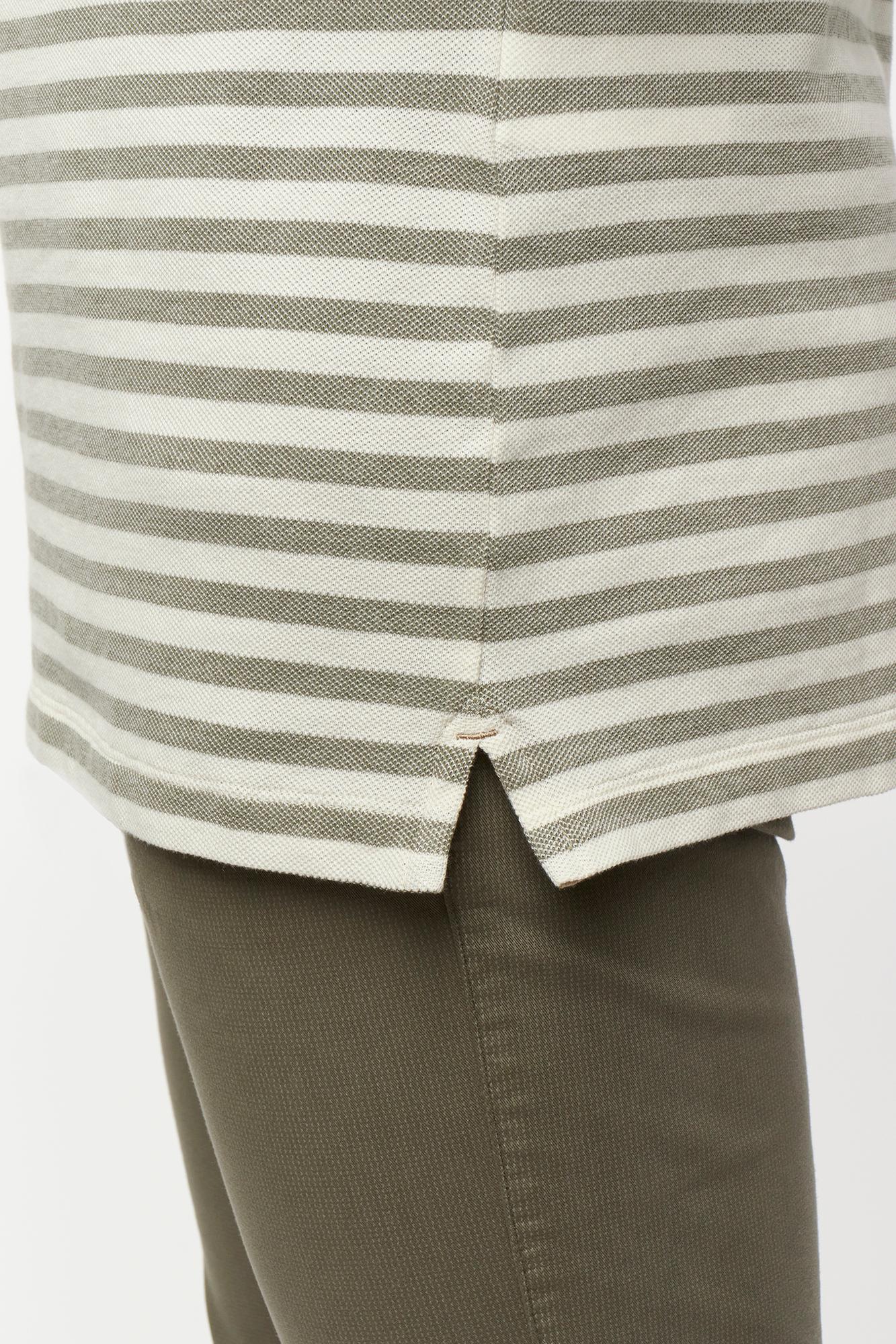 Striped polo shirt with pocket