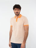 Striped polo shirt with pocket