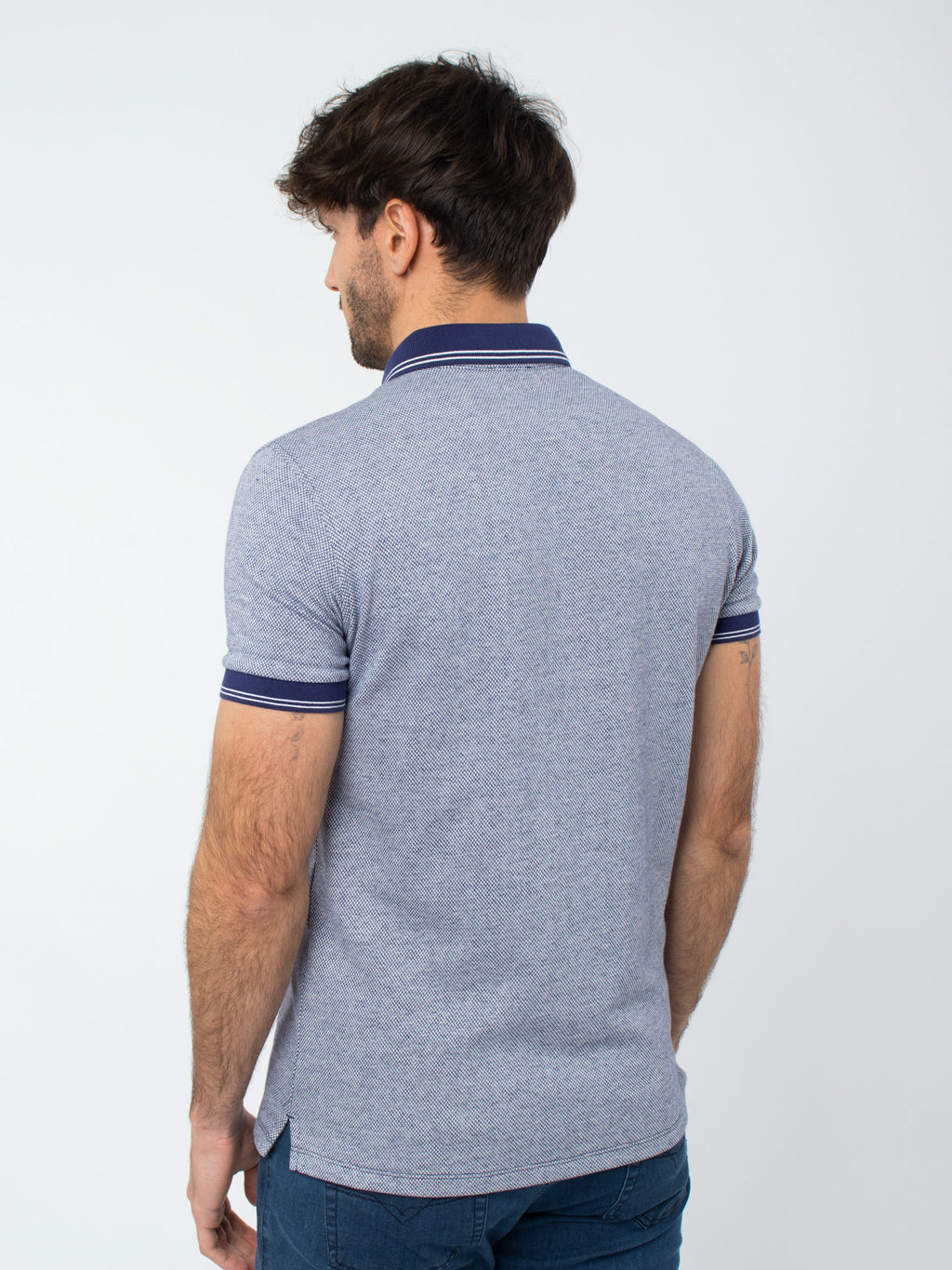 Jacquard polo shirt with details