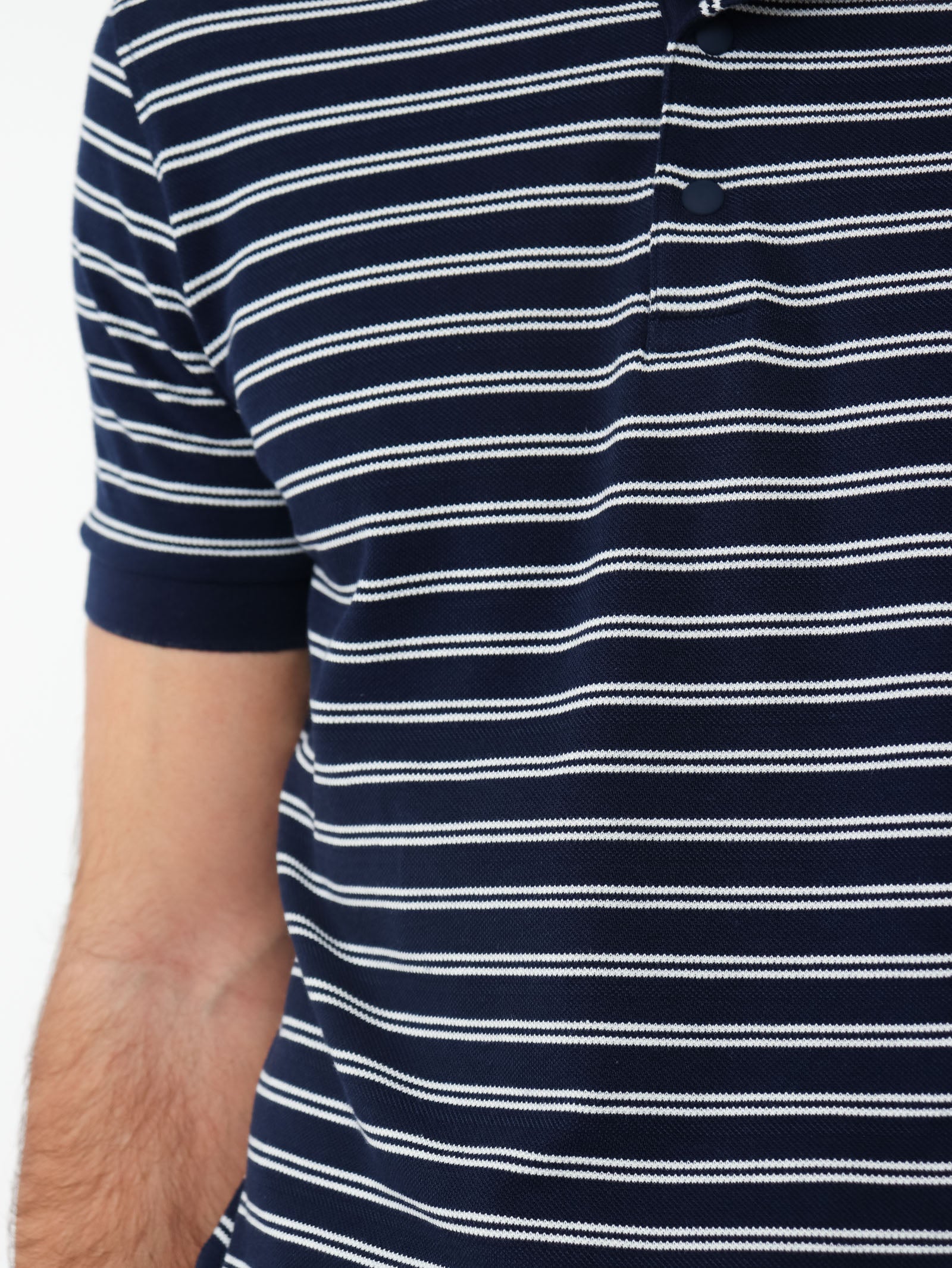 Striped piquet polo shirt