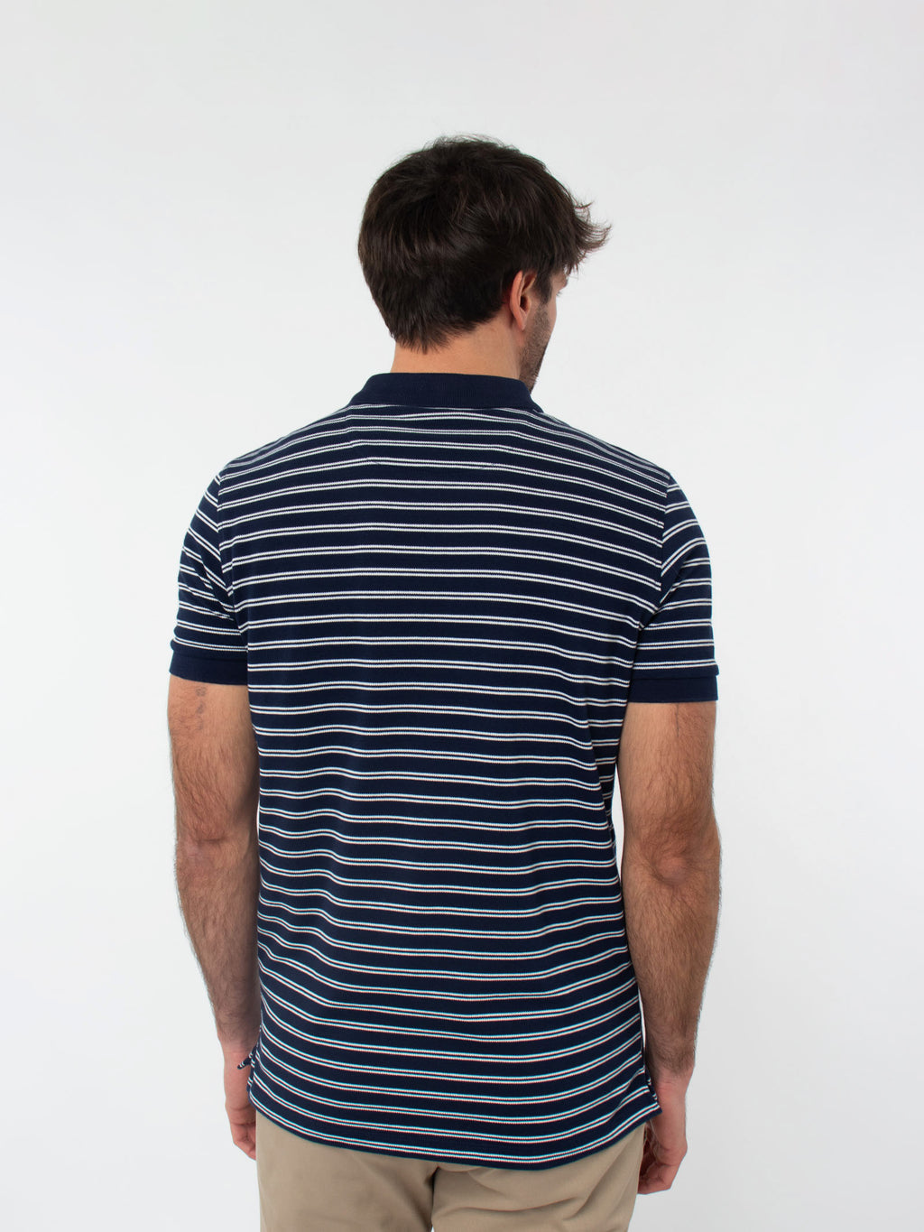 Striped piquet polo shirt