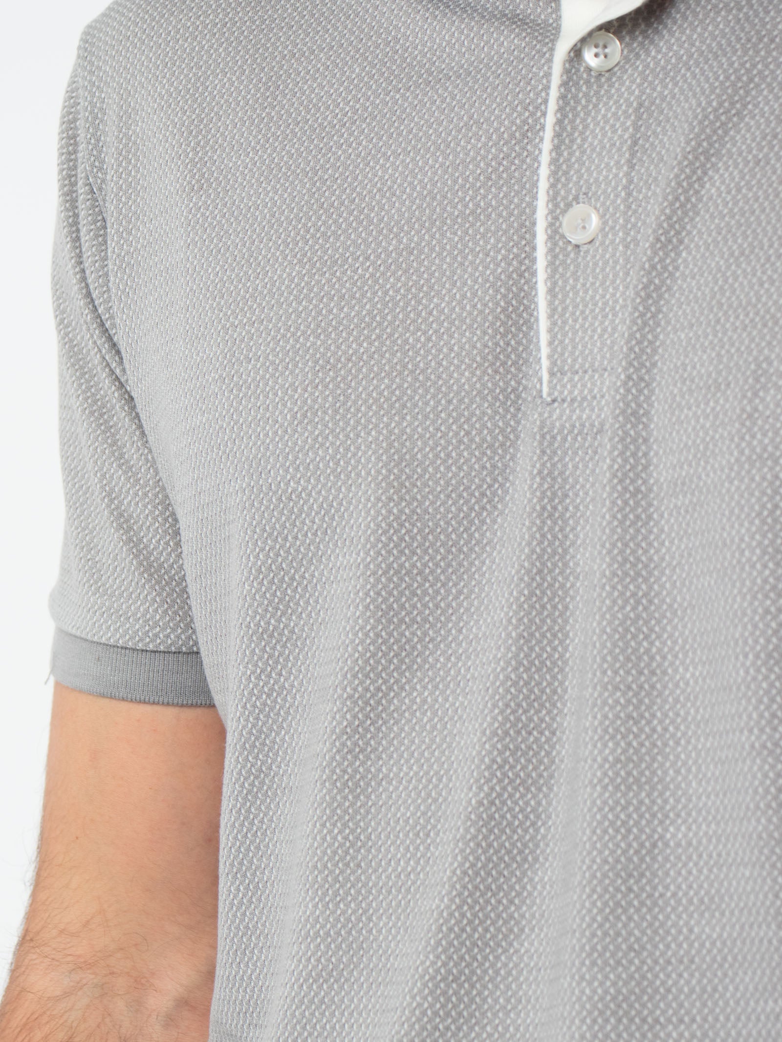 Jacquard polo shirt with details