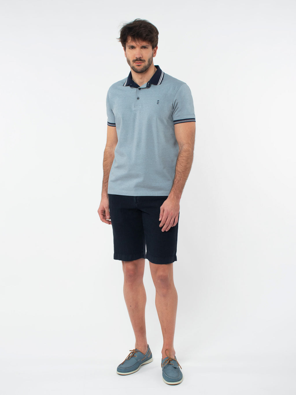 Jacquard polo shirt with details