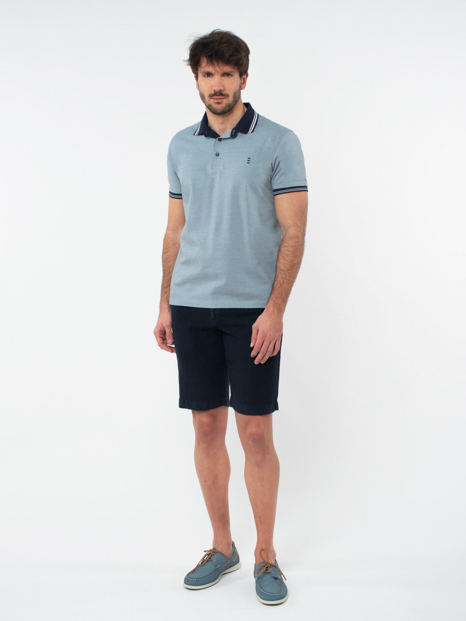 Jacquard polo shirt with details