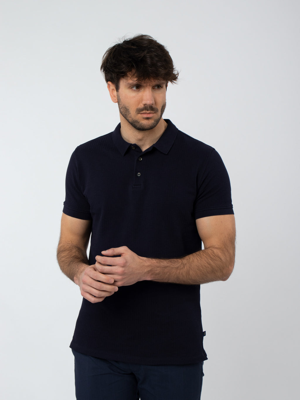 Structured polo shirt