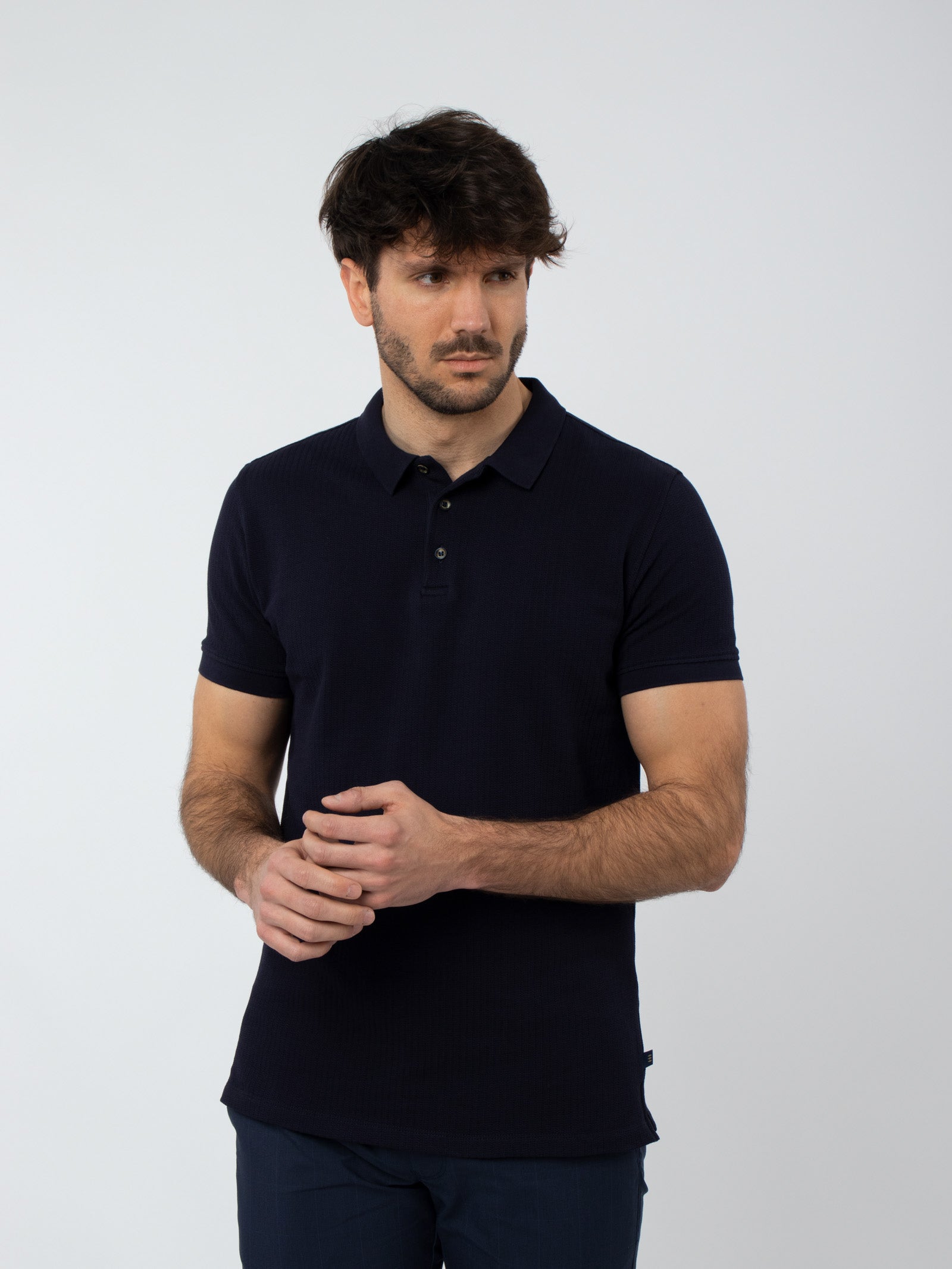 Structured polo shirt