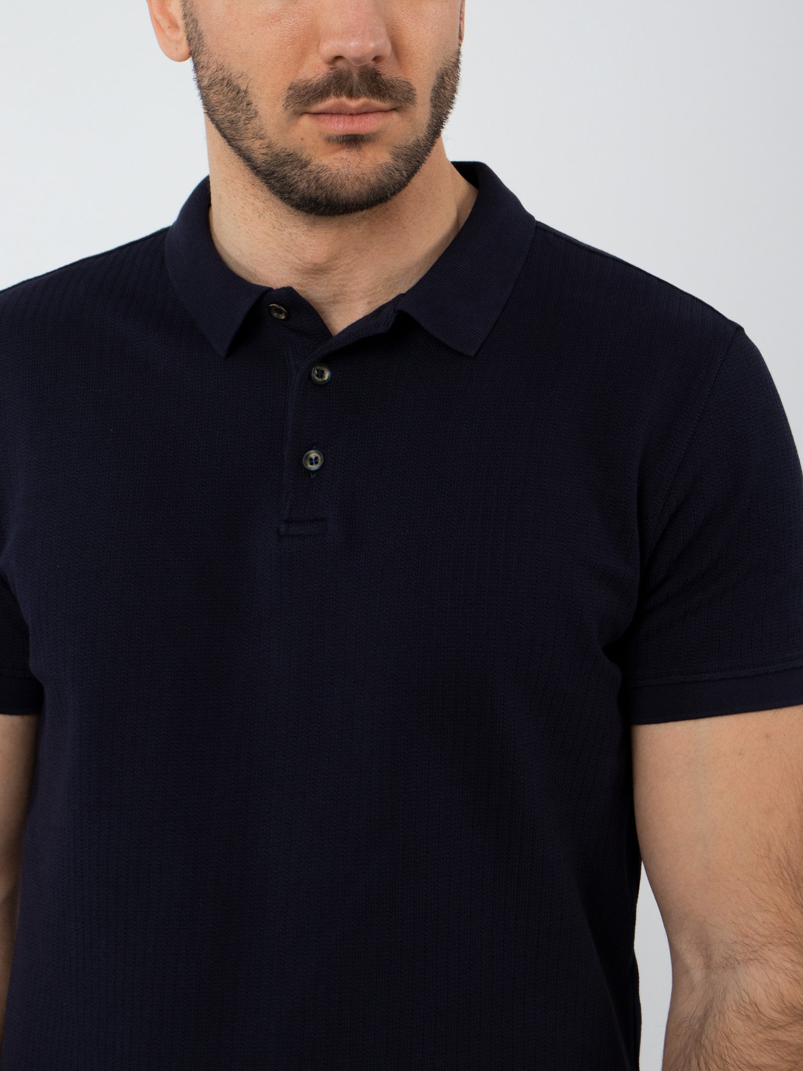 Structured polo shirt