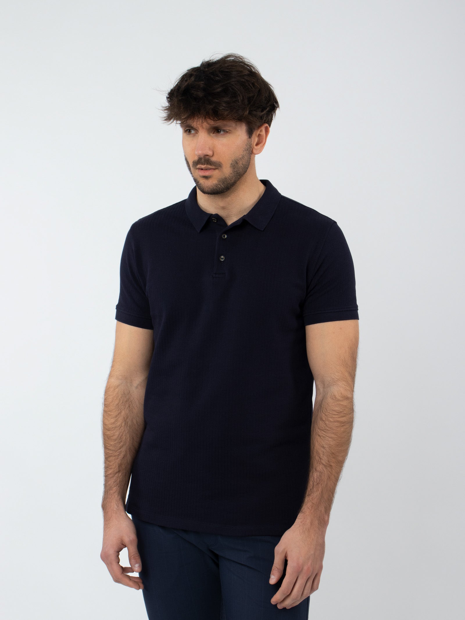 Structured polo shirt