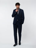 Slim fit suit with textured weave