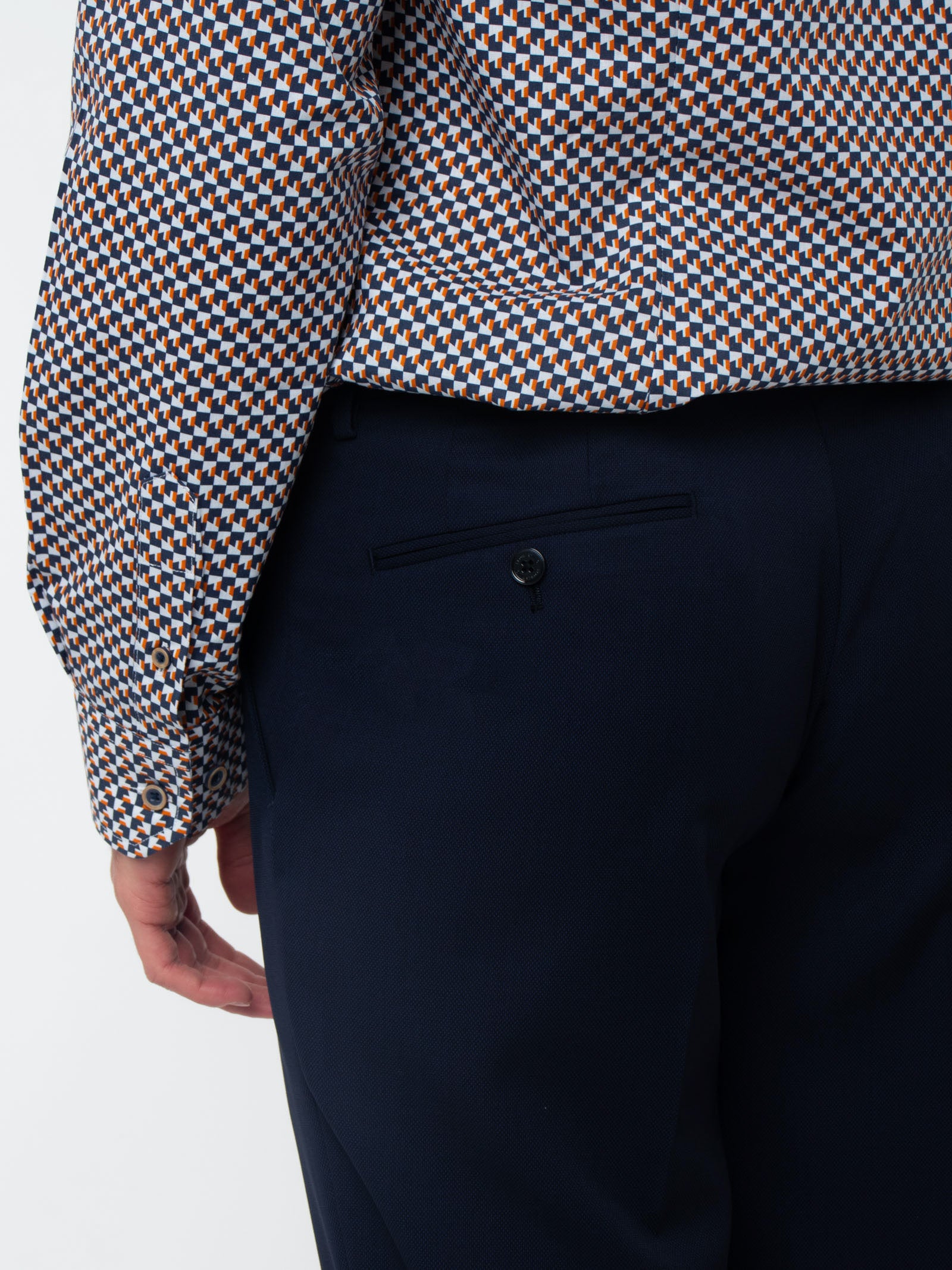 Slim fit suit with textured weave