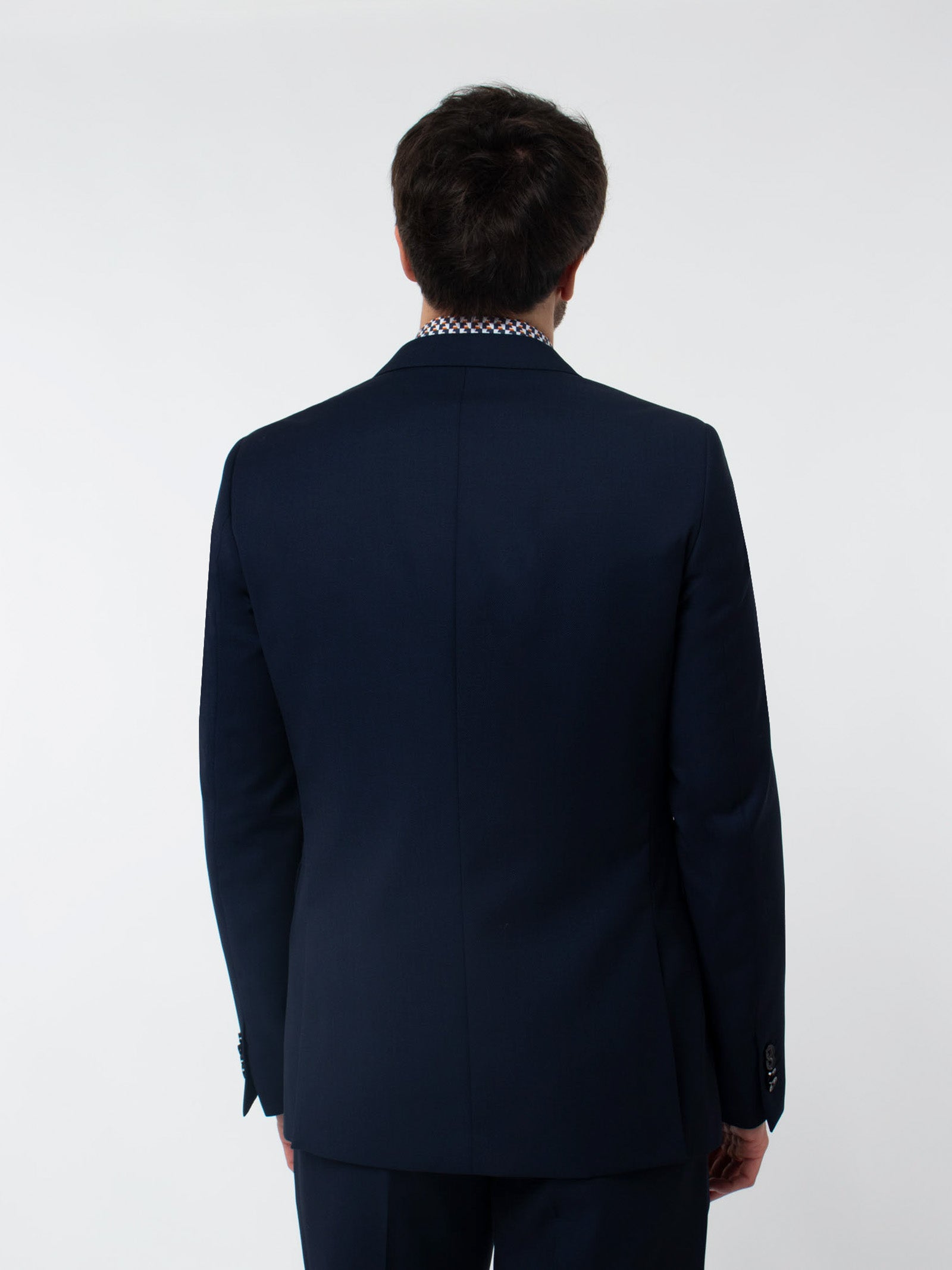 Slim fit suit with textured weave