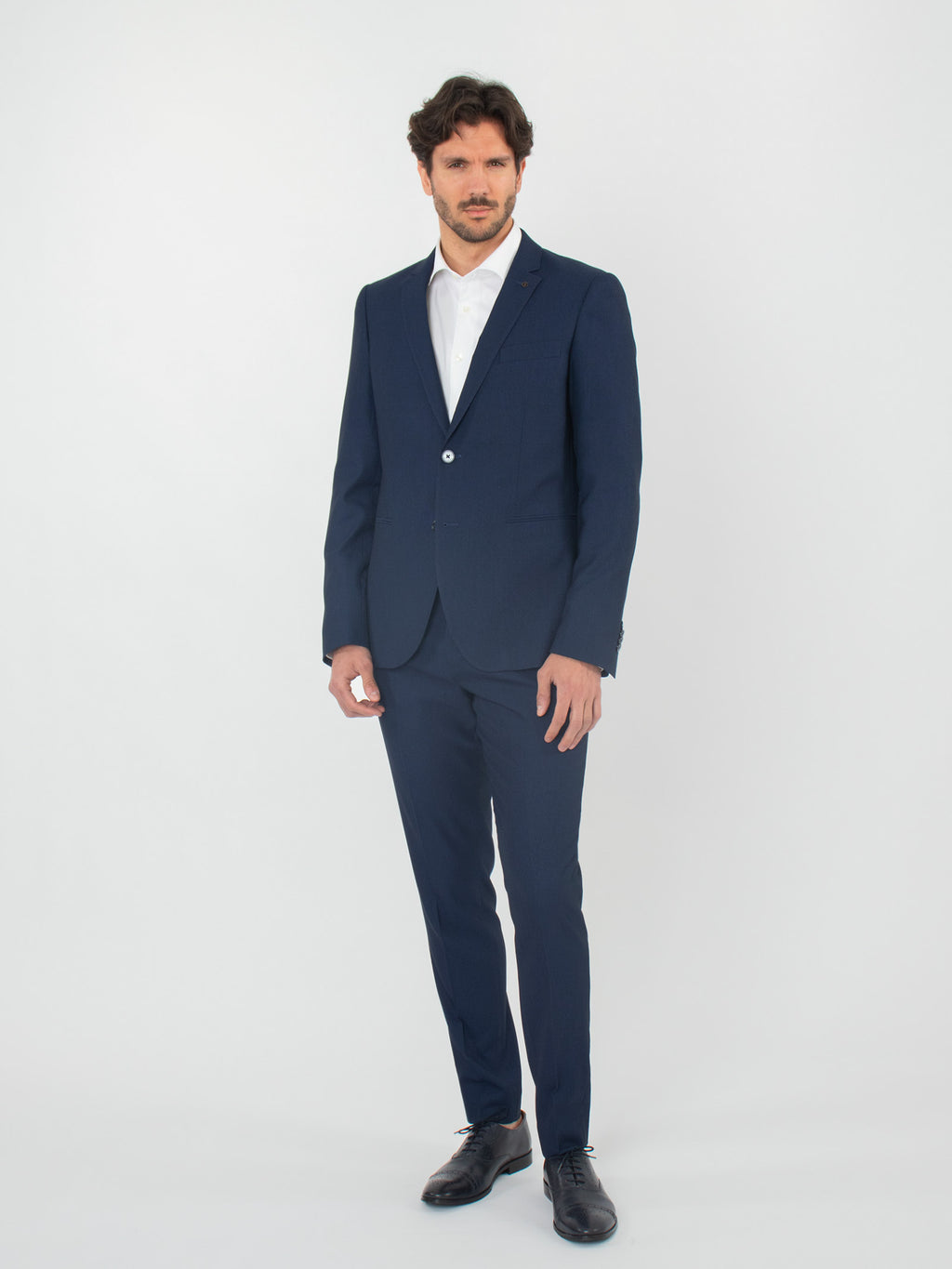 Super slim fit suit with micro-pattern