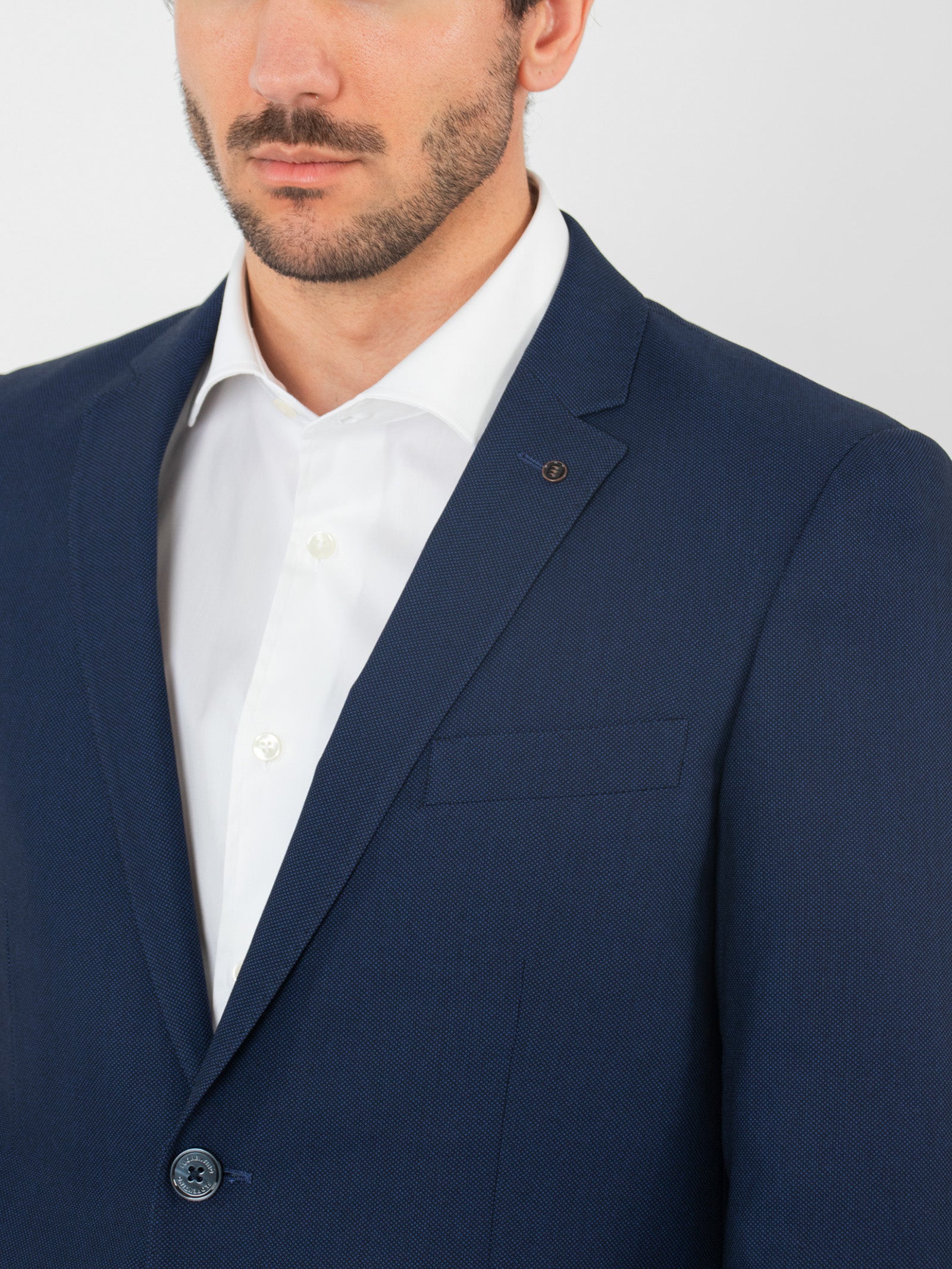 Super slim fit suit with micro-pattern