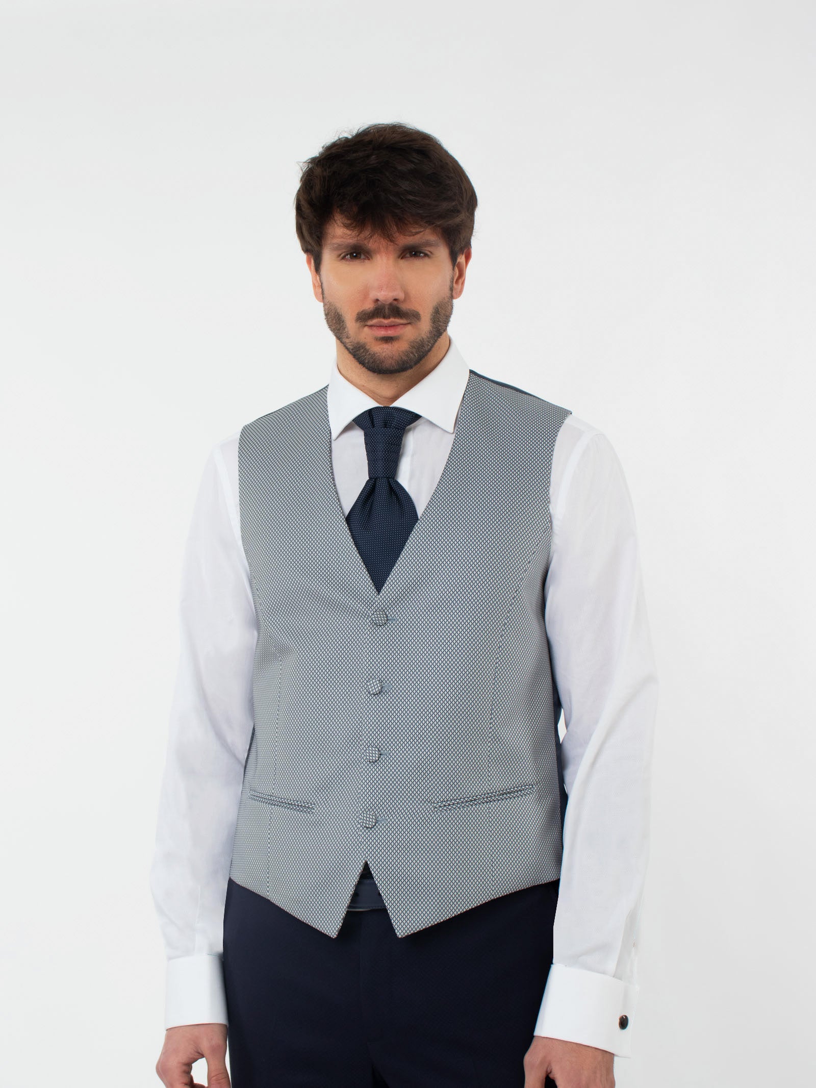 Diamond-pattern formal waistcoat
