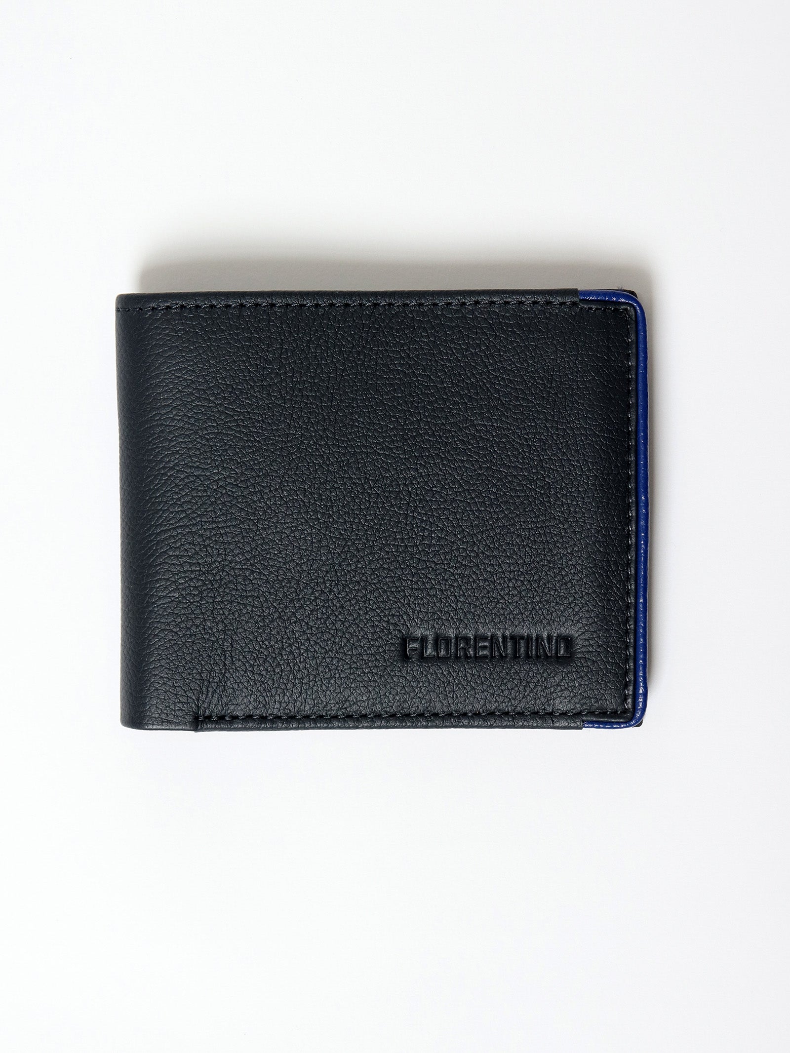 Leather Wallet with Contrast Detailing