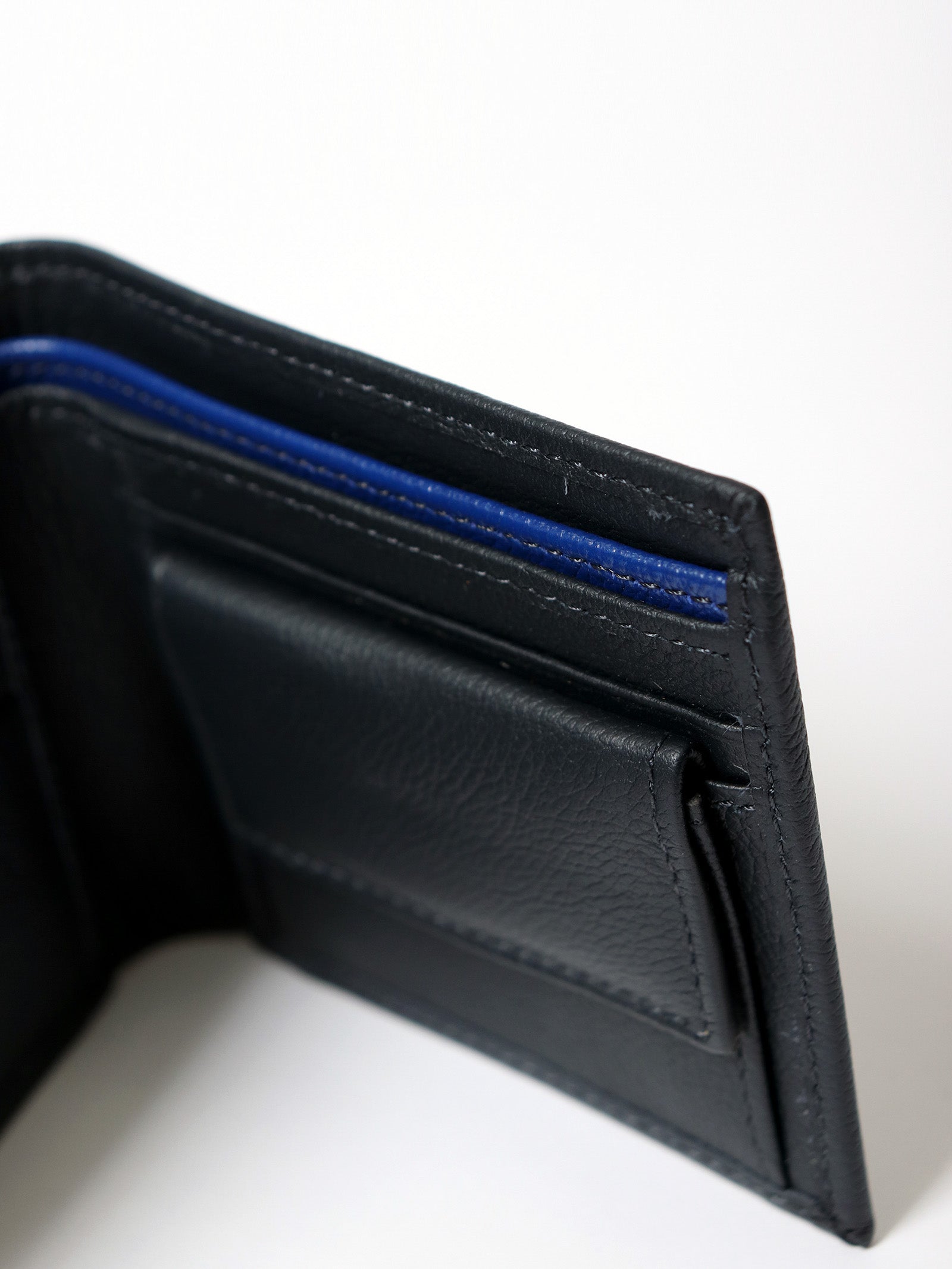Leather Wallet with Contrast Detailing