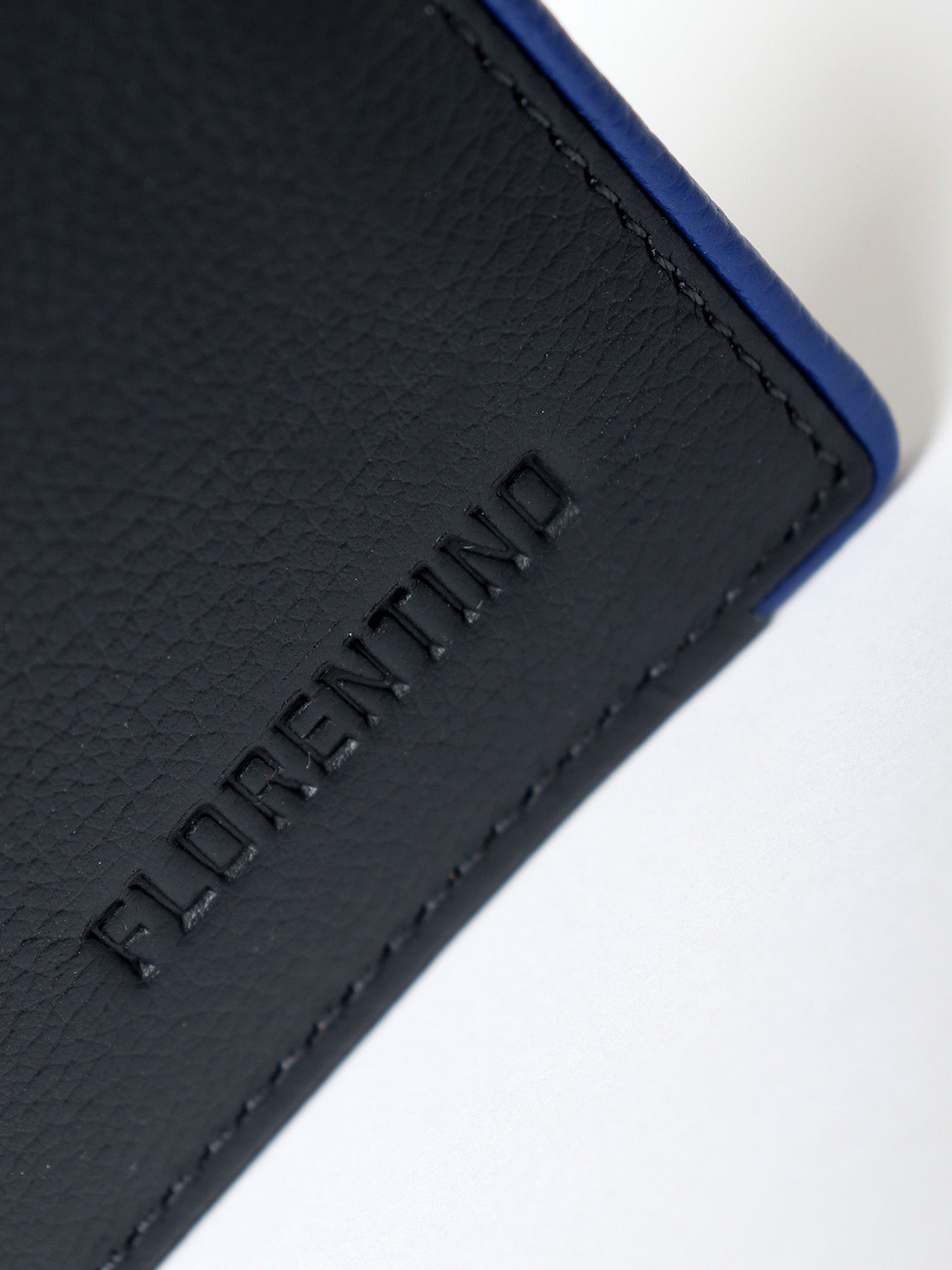 Leather Wallet with Contrast Detailing