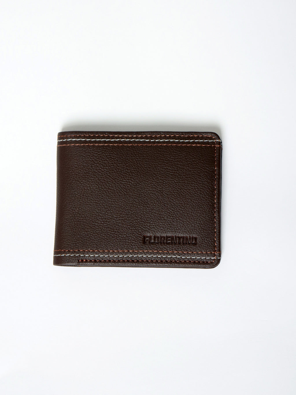 Cartera Piel con Detalle Pespuntes