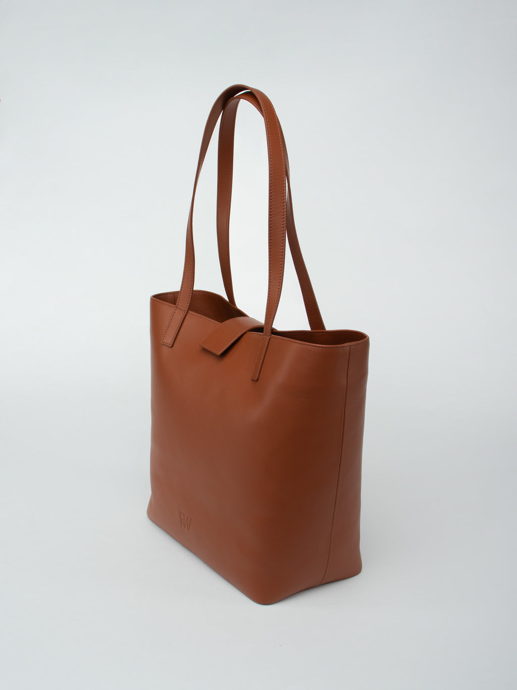 Leather tote bag