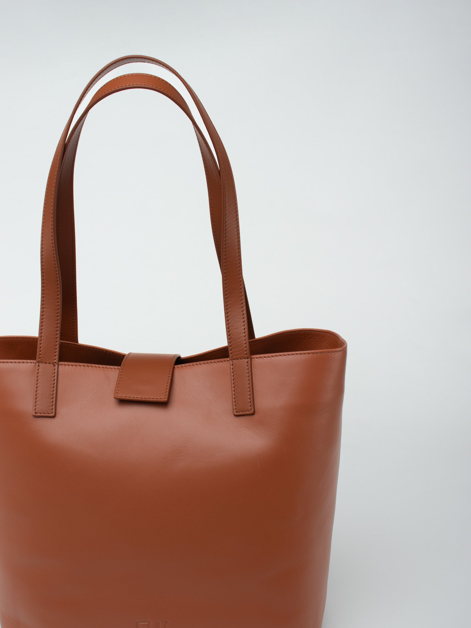 Leather tote bag