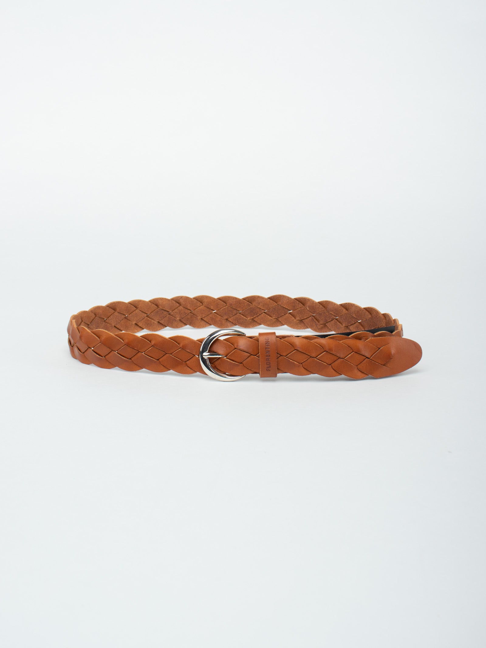 Braided leather belt