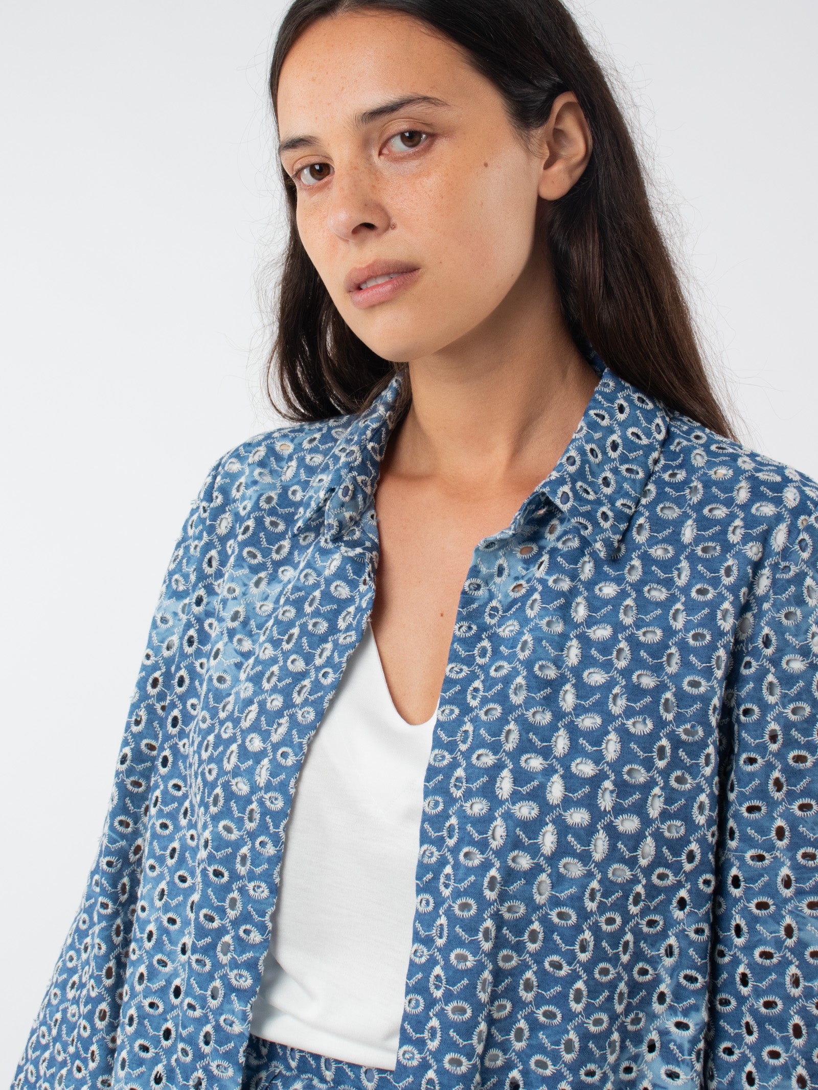 Embroidered overshirt