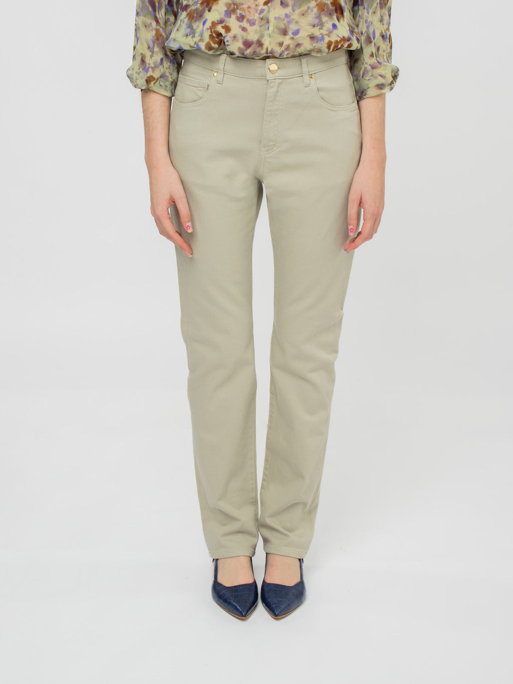 Straight-leg five-pocket trousers