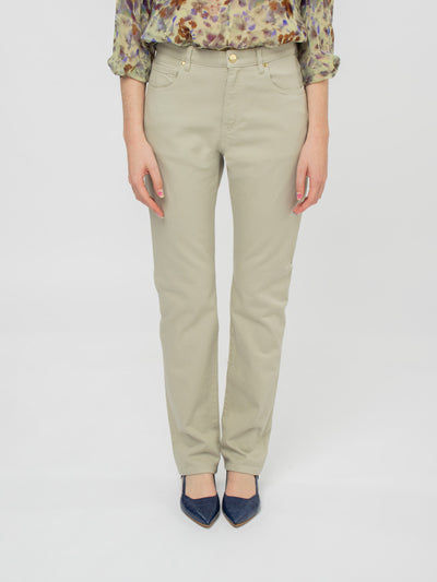 Pantalón tejanero recto tiro medio