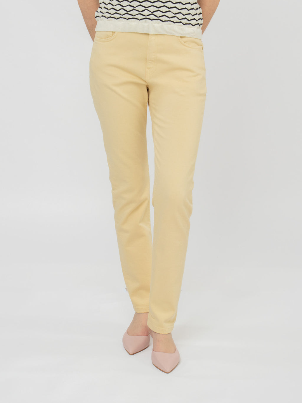Straight-leg five-pocket trousers