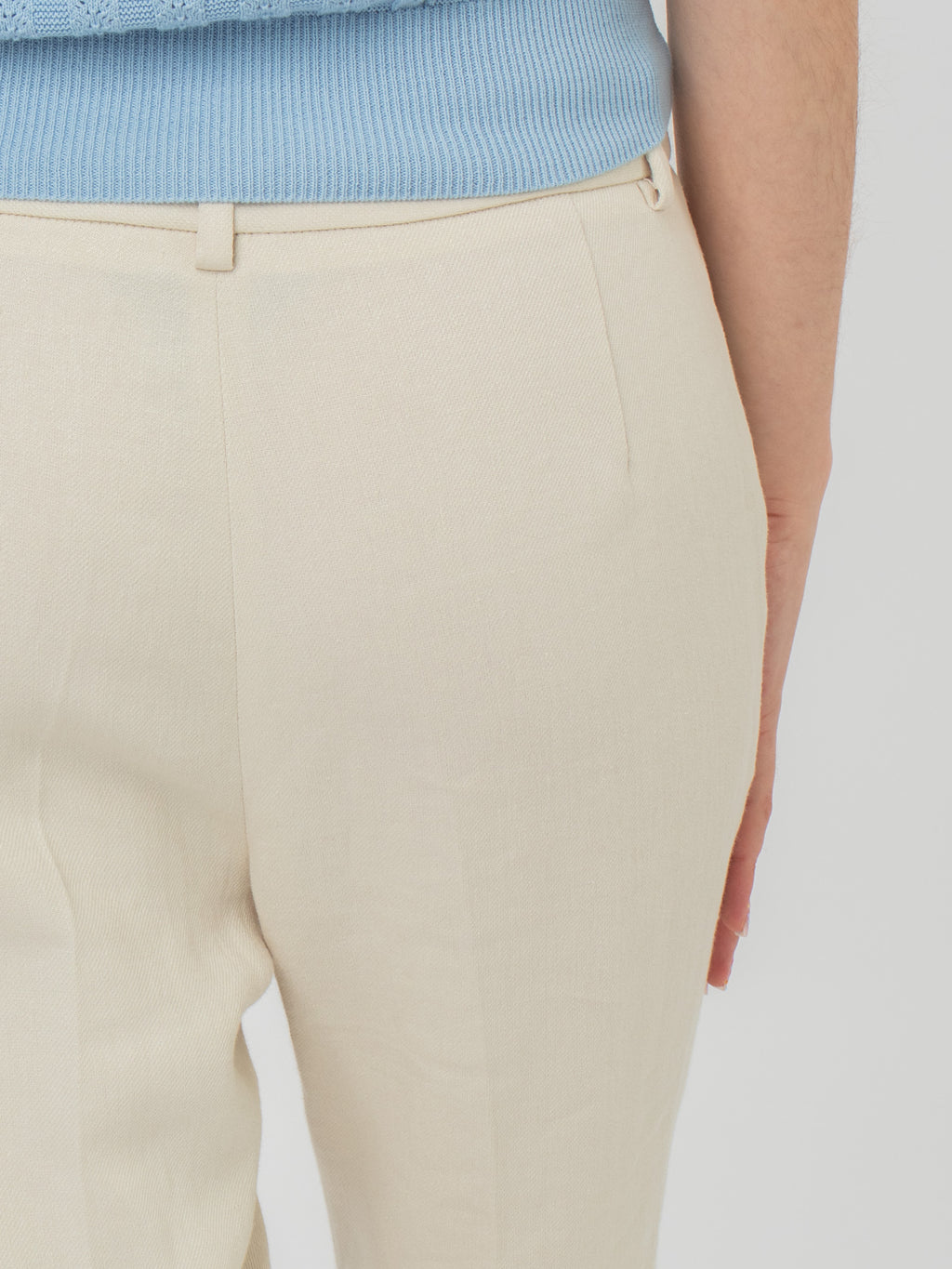 Crepe ankle-length trousers