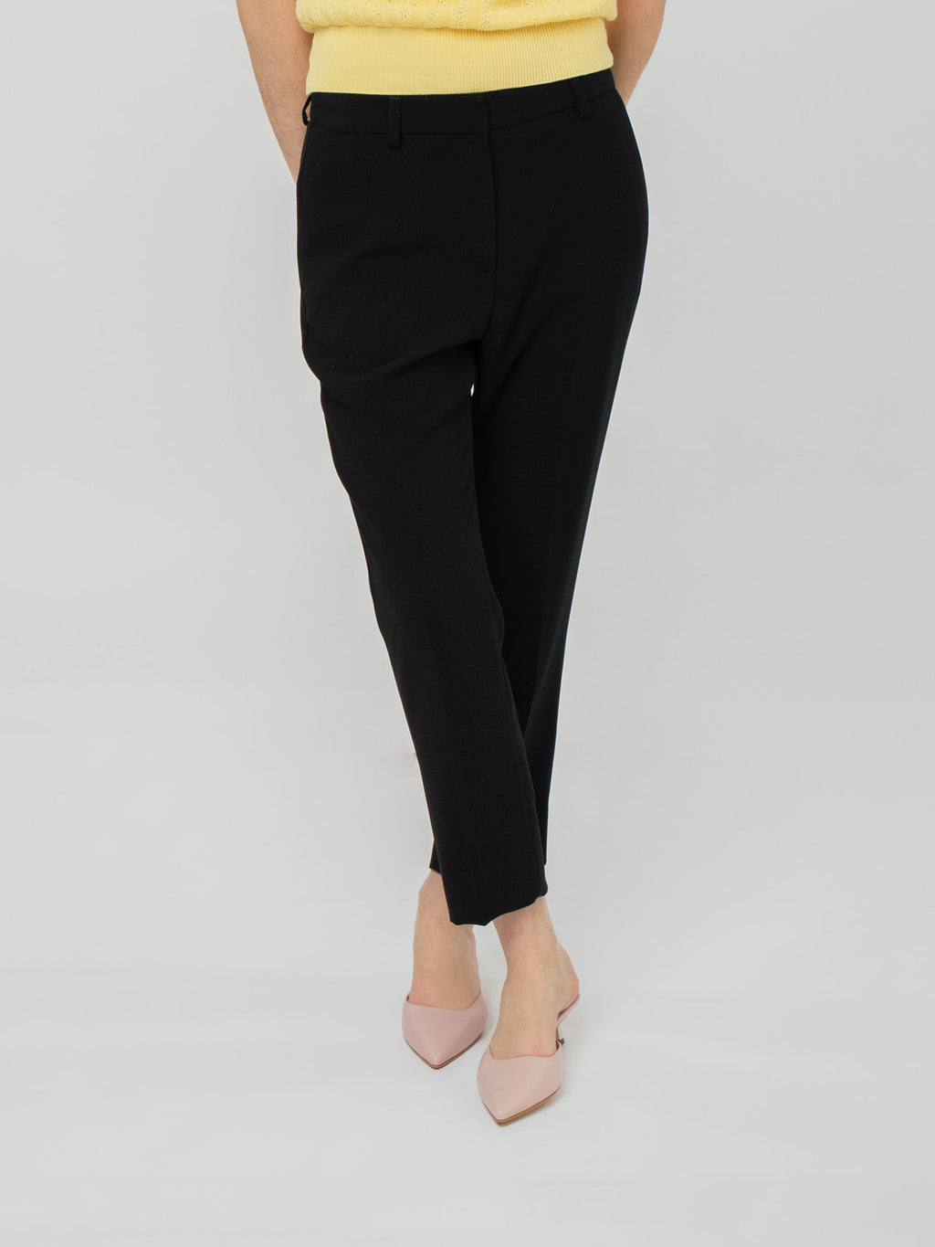 Crepe ankle-length trousers