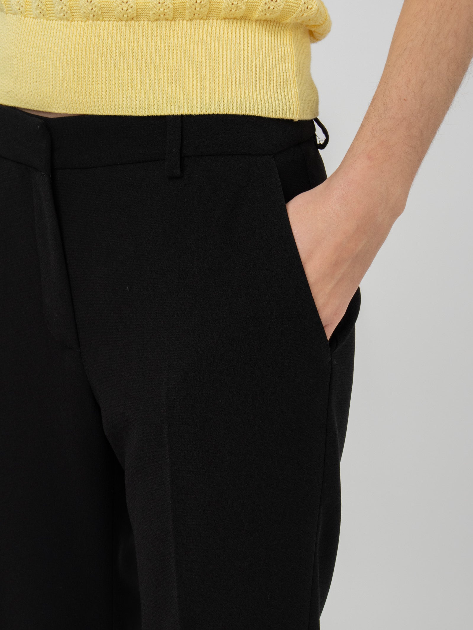 Crepe ankle-length trousers