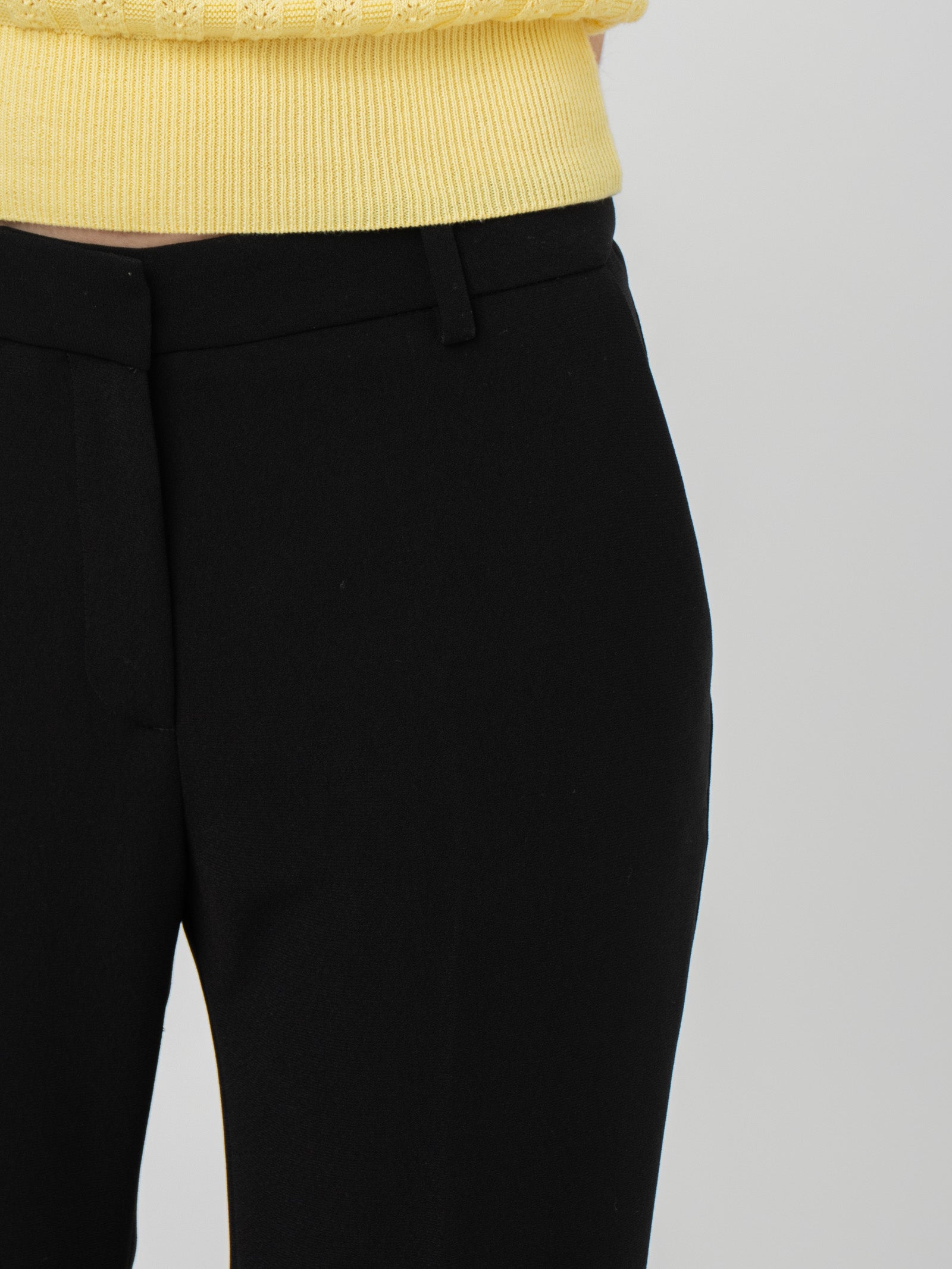 Crepe ankle-length trousers