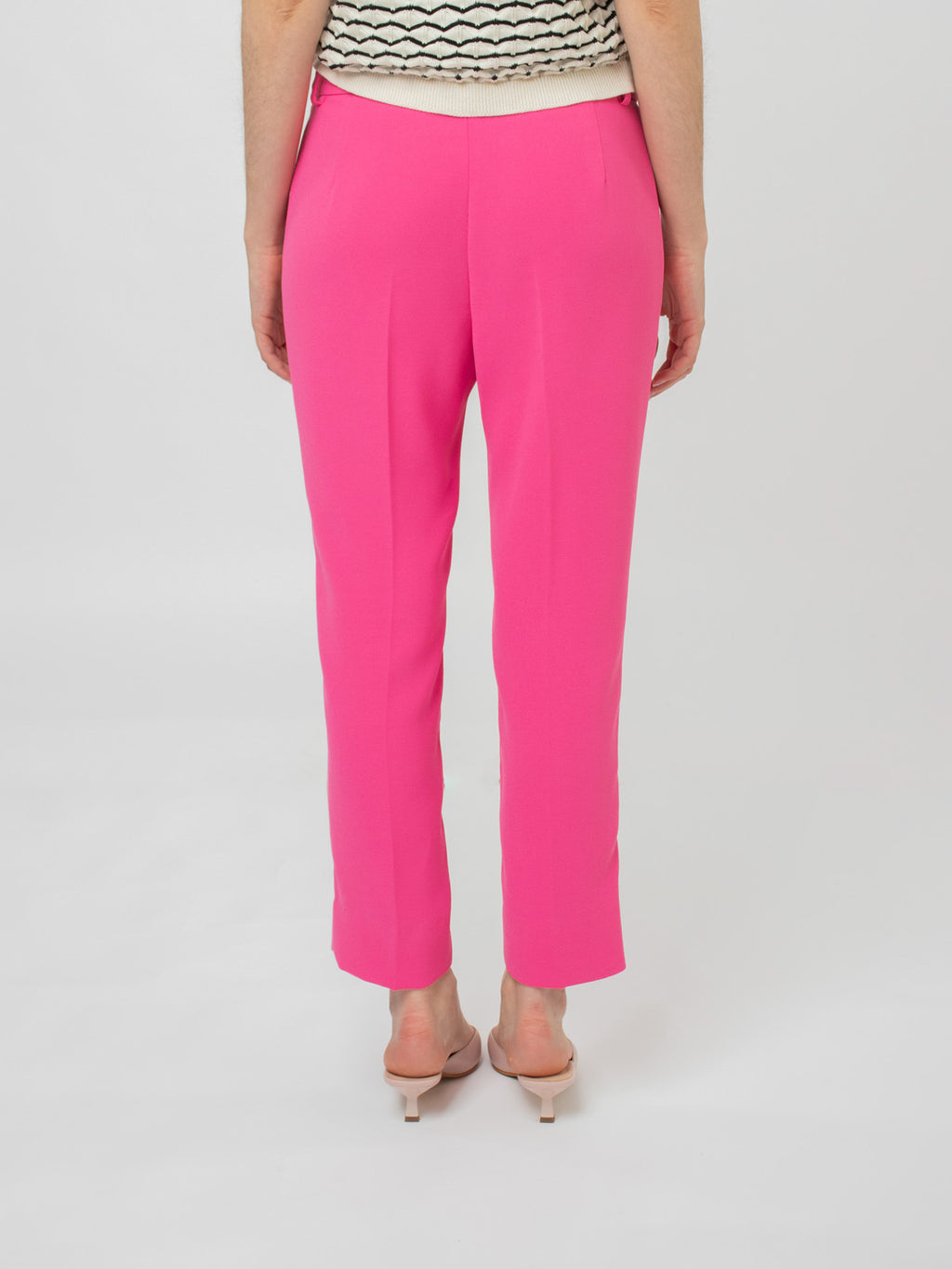 Crepe ankle-length trousers