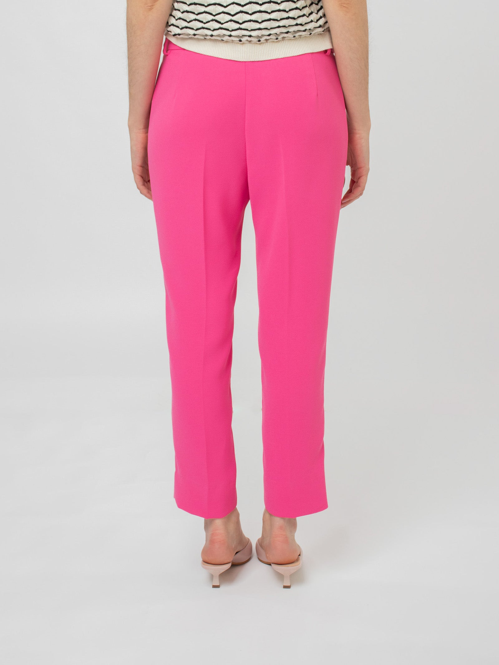 Crepe ankle-length trousers