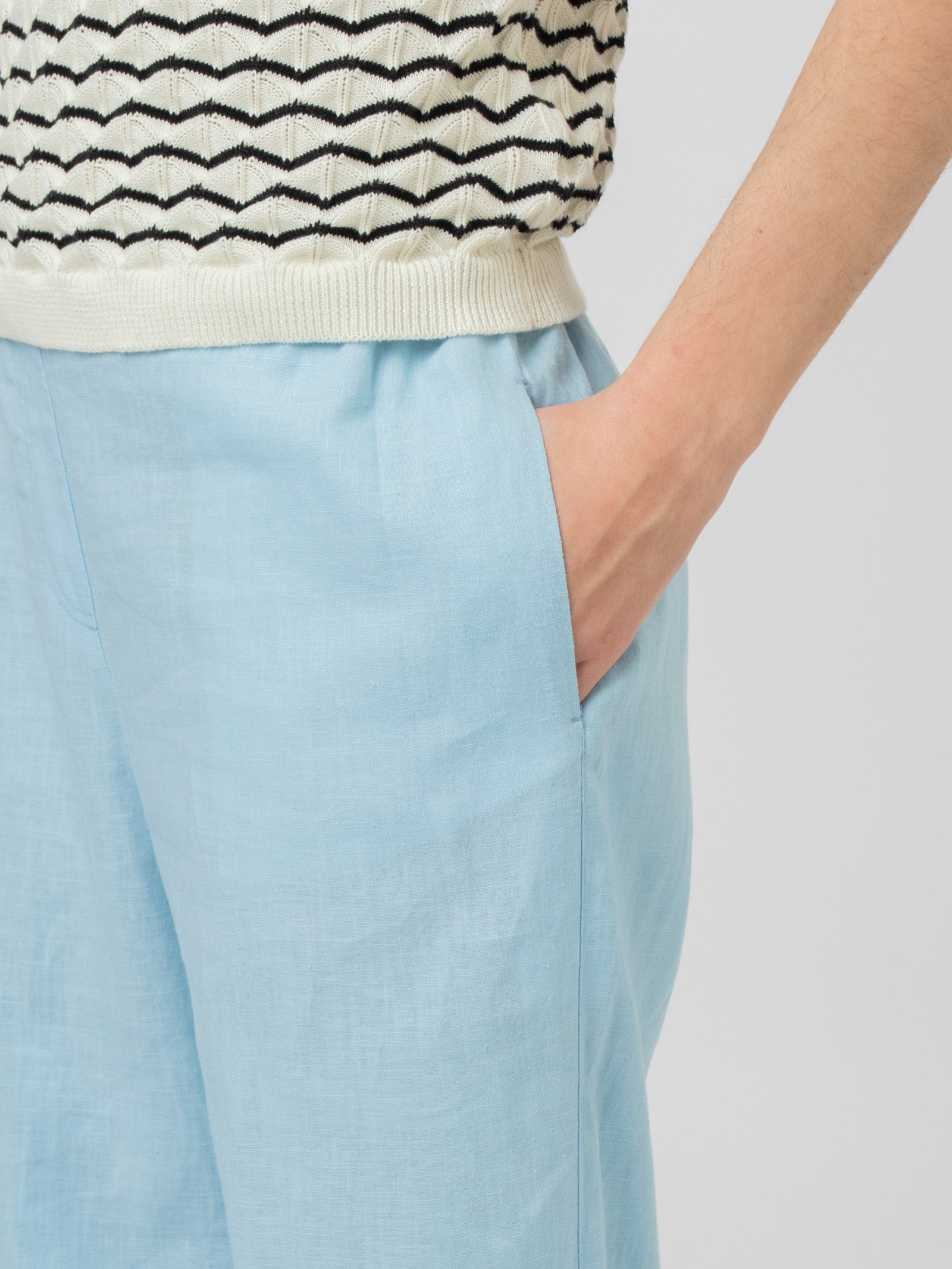 Wide-leg linen trousers