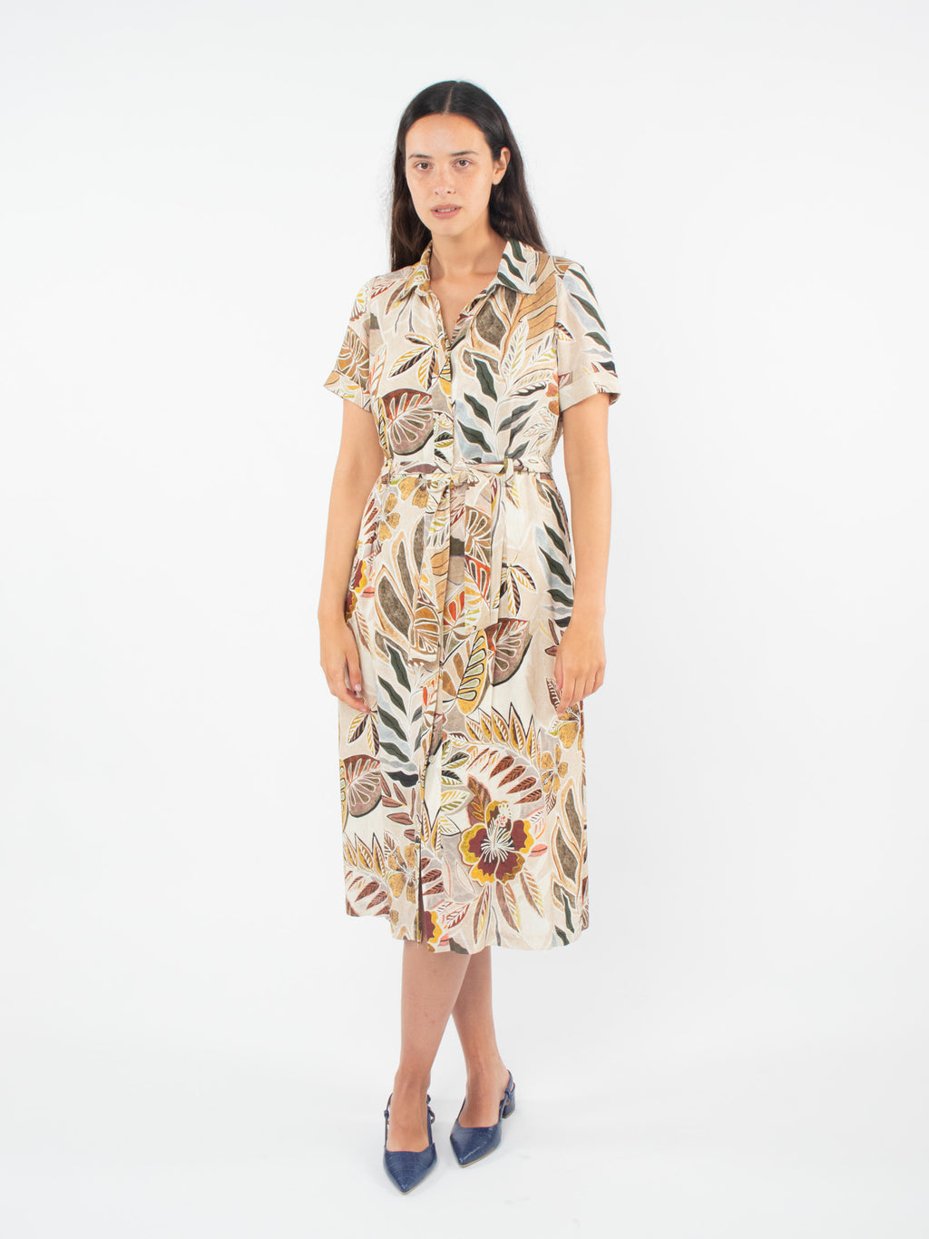 Vestido camisero lino