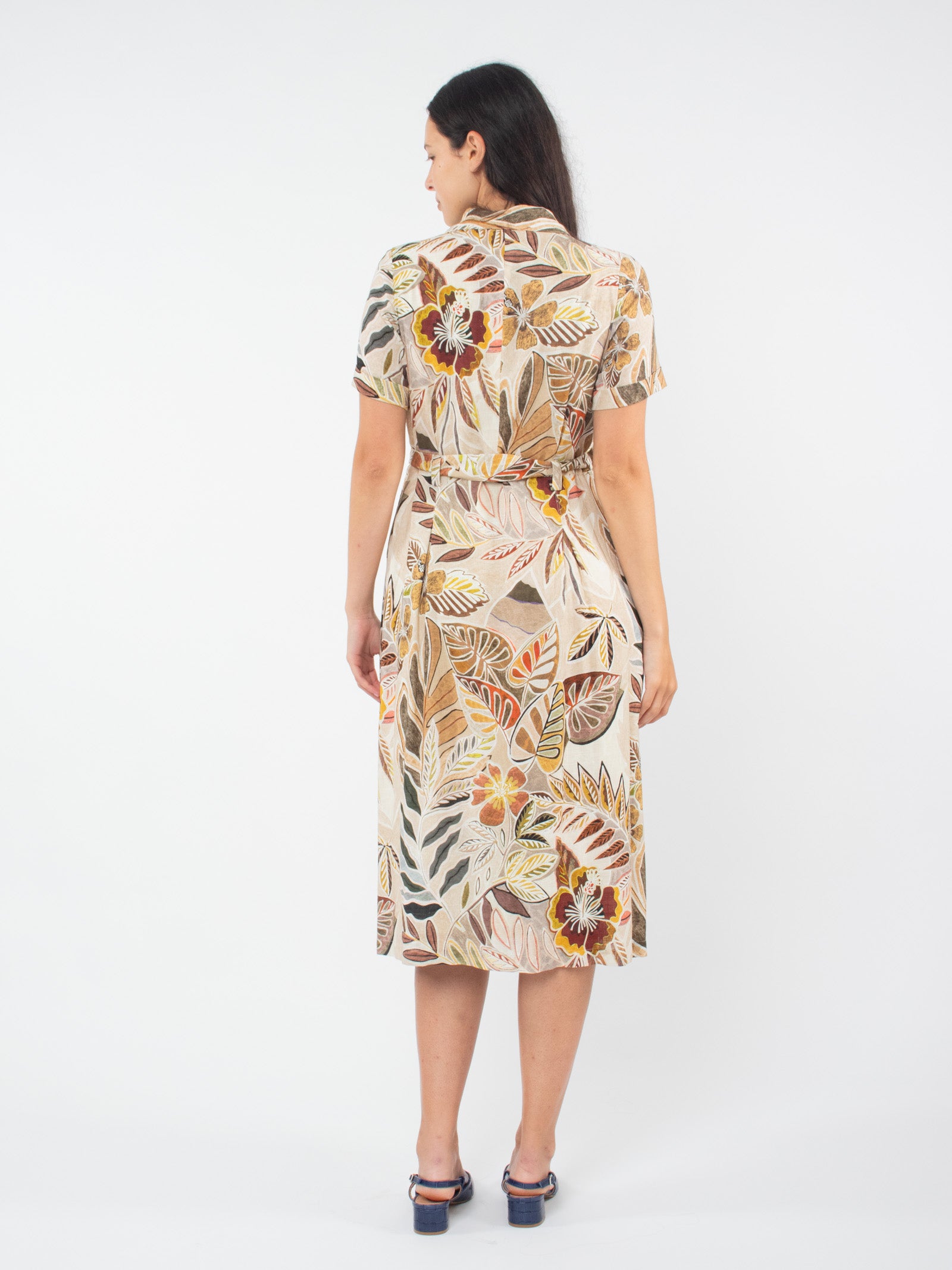 Linen shirt dress